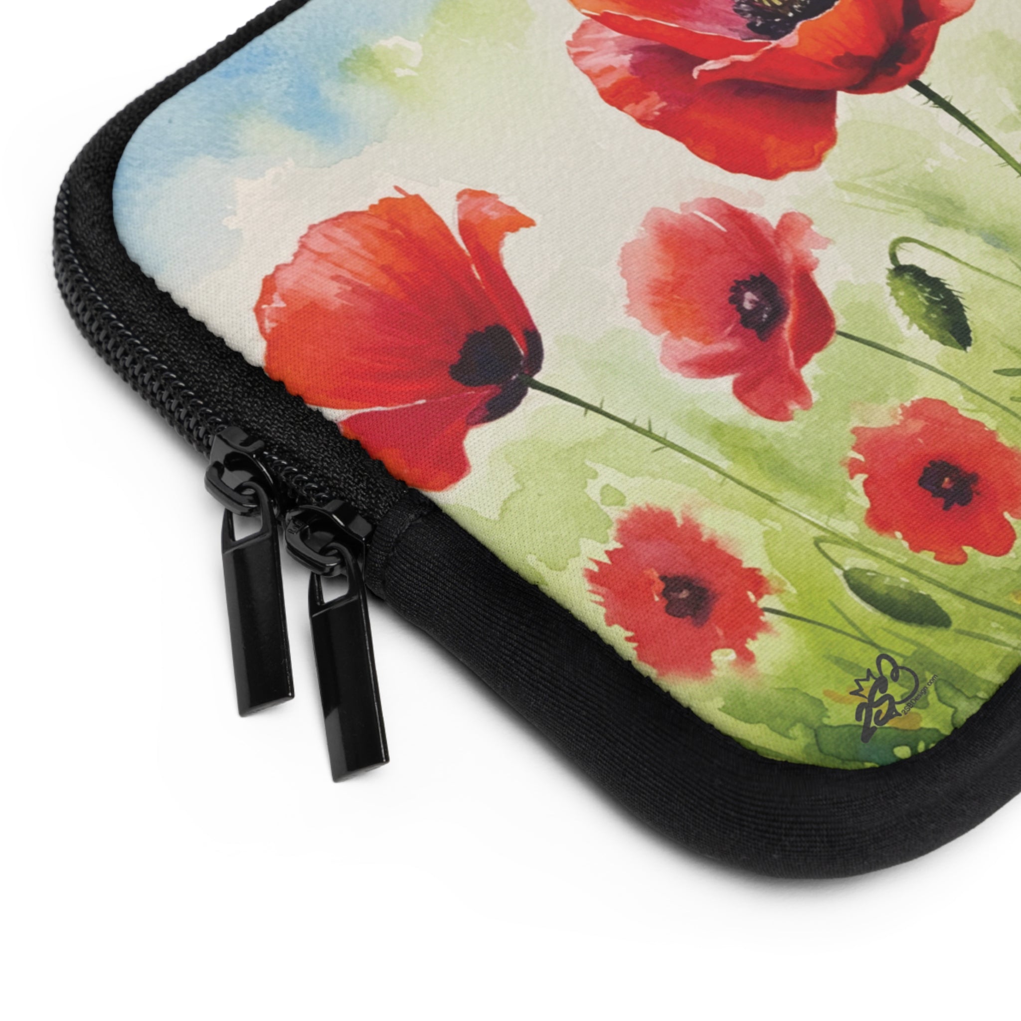 Poppies Laptop Sleeve with Poppy Design - Tech Accessory for Students and Moms