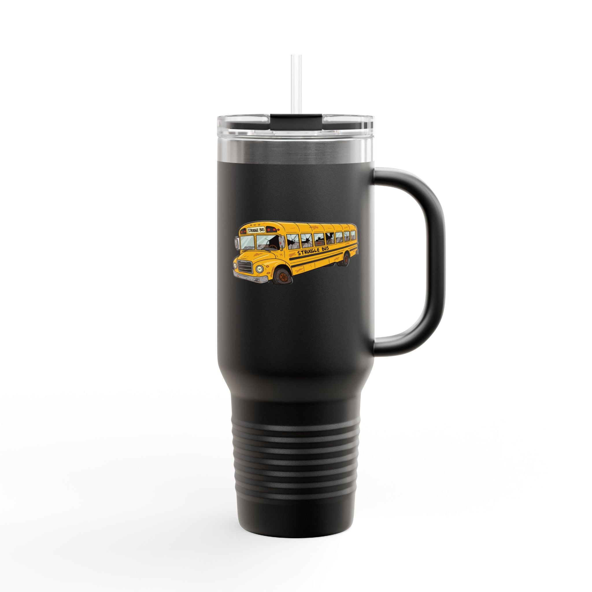 The Struggle Bus 40oz Tumbler – All Aboard the Struggle Express! Funny Gift for Coworkers, Friends, and Spicy disasters Who Can't Even