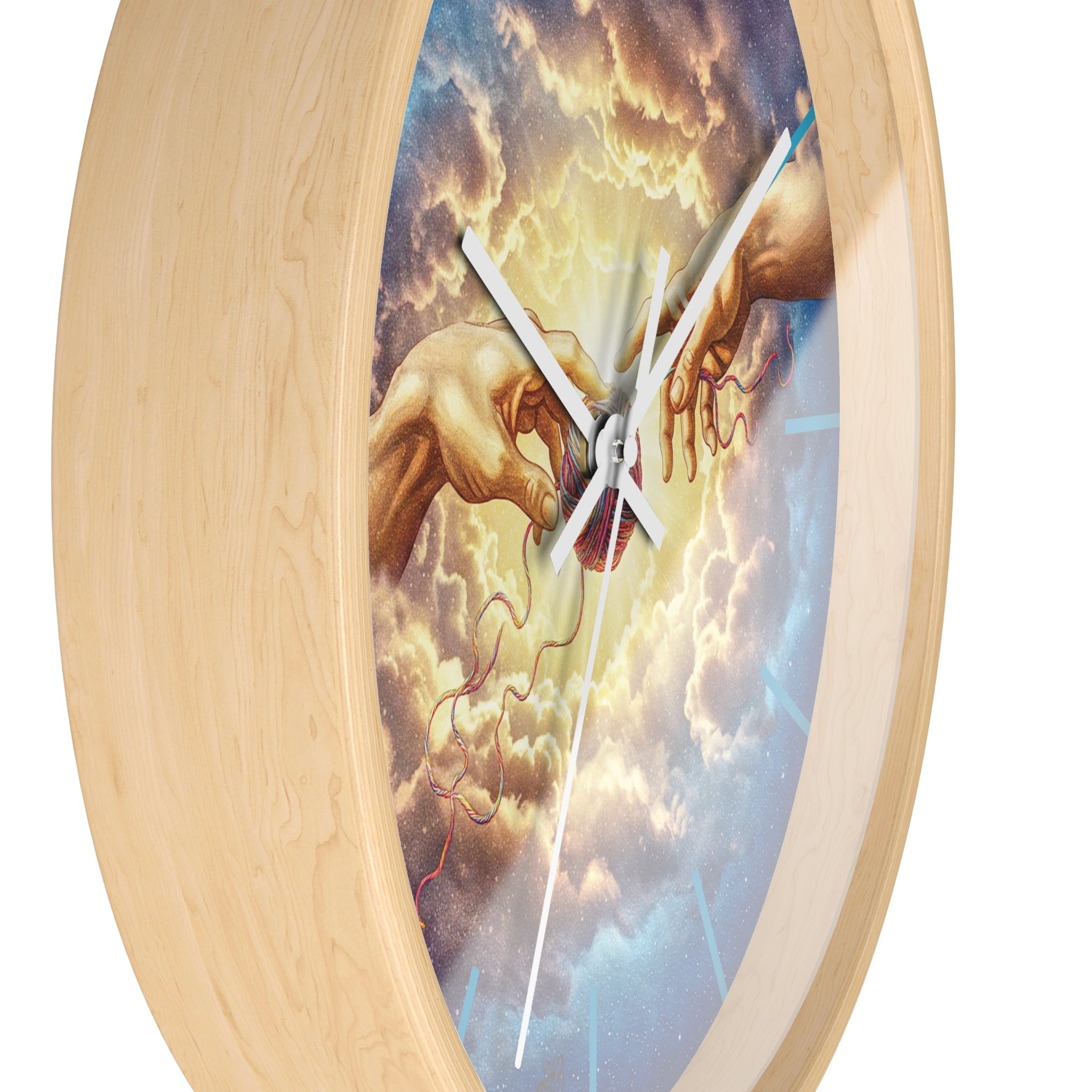 Touched by Yarn” Wall Clock – Because It’s Always Stitch O’Clock Somewhere/ Funny gift for knitters, crocheters and fiber artists