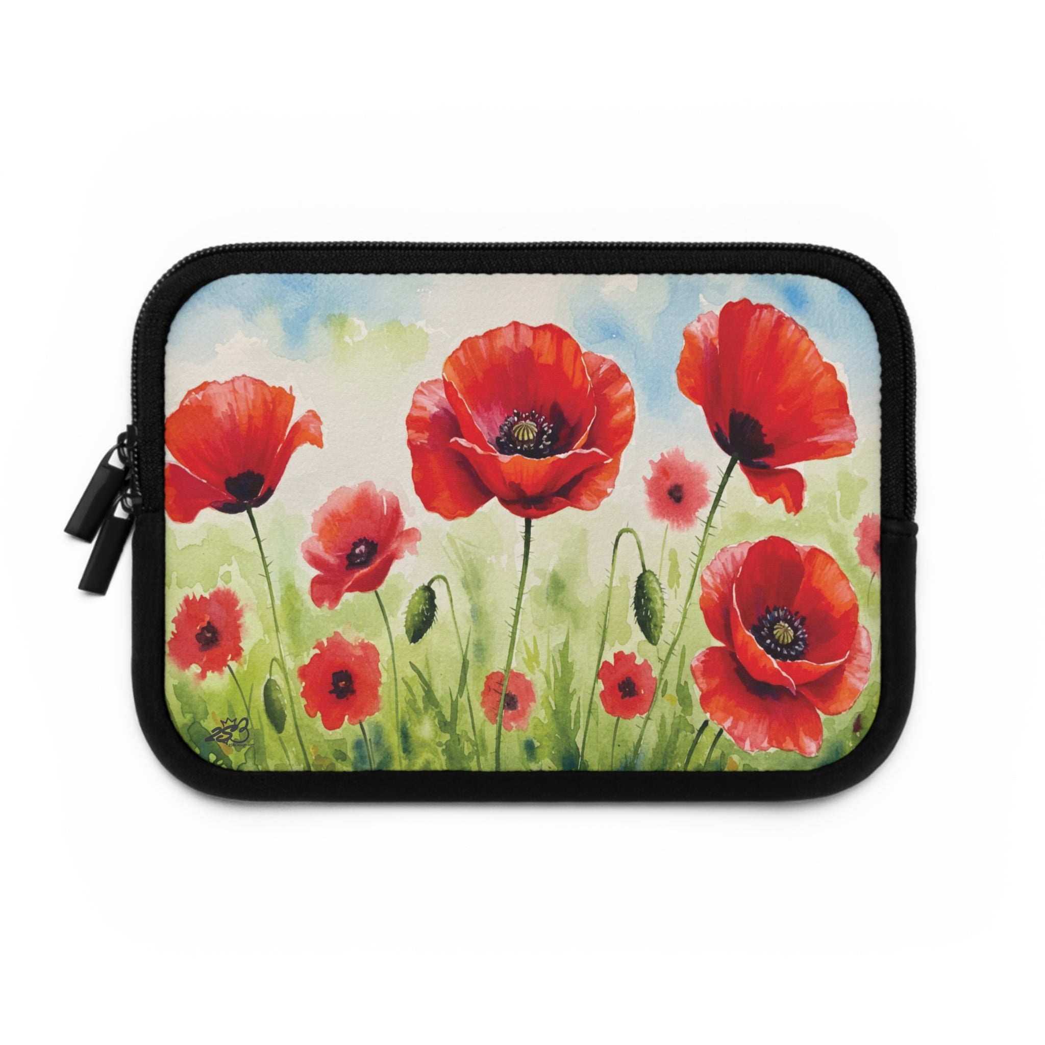 Poppies Laptop Sleeve with Poppy Design - Tech Accessory for Students and Moms