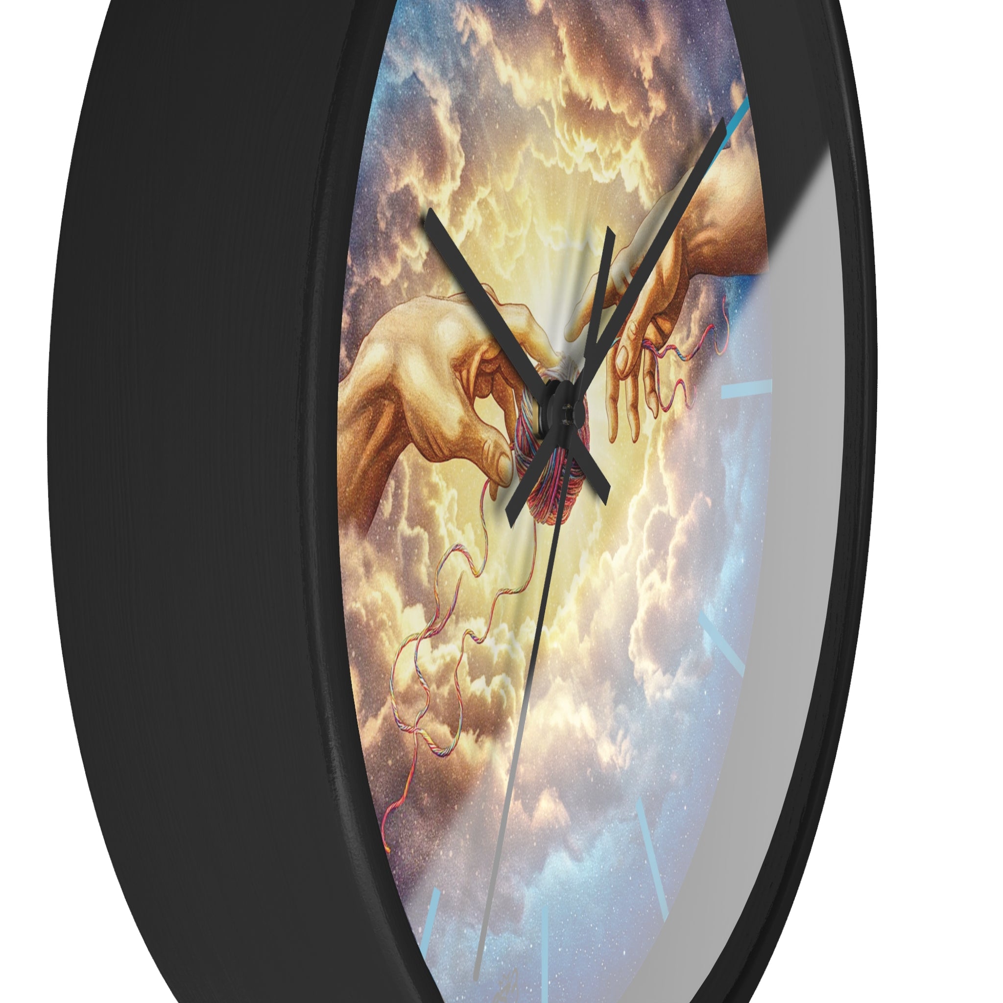 Touched by Yarn” Wall Clock – Because It’s Always Stitch O’Clock Somewhere/ Funny gift for knitters, crocheters and fiber artists