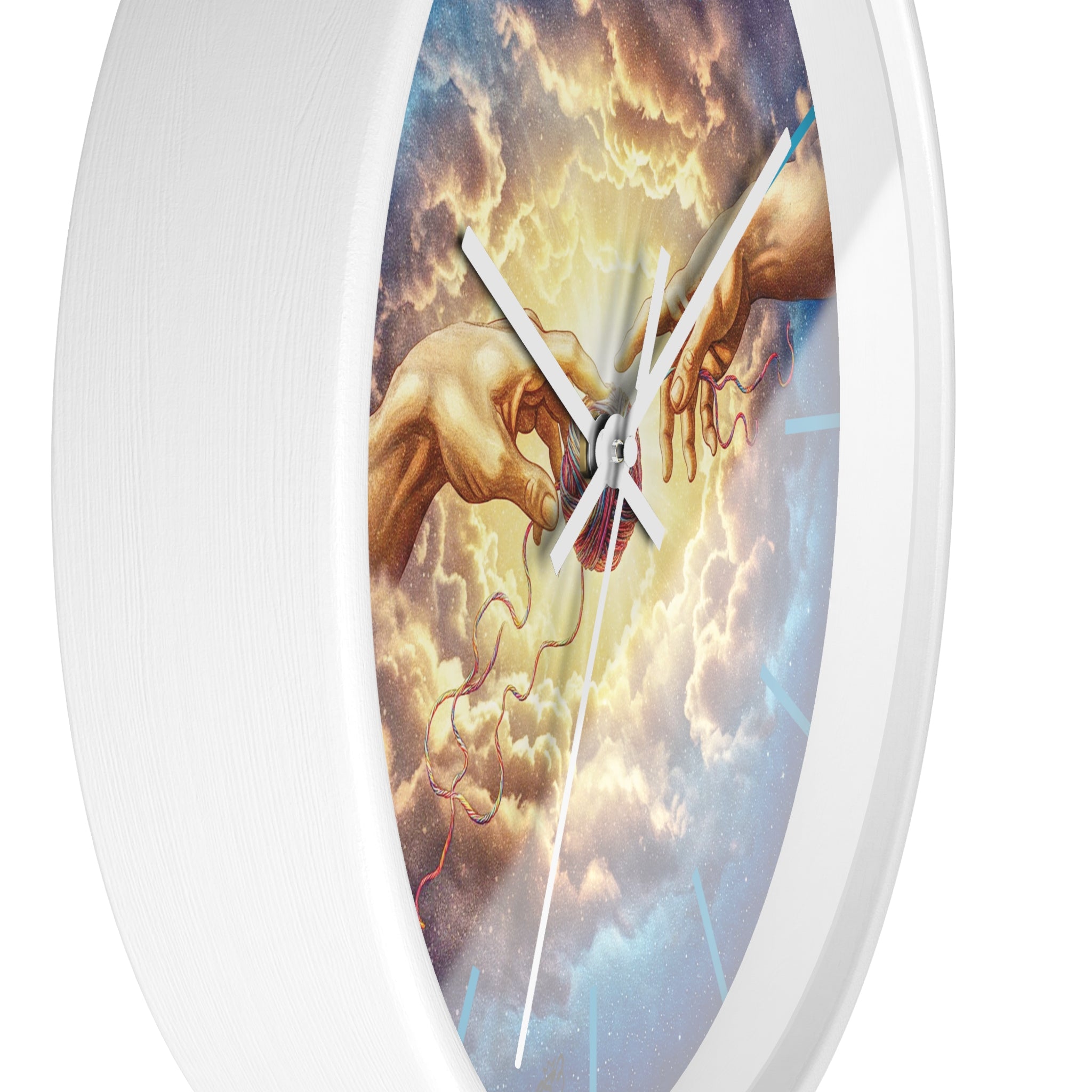 Touched by Yarn” Wall Clock – Because It’s Always Stitch O’Clock Somewhere/ Funny gift for knitters, crocheters and fiber artists