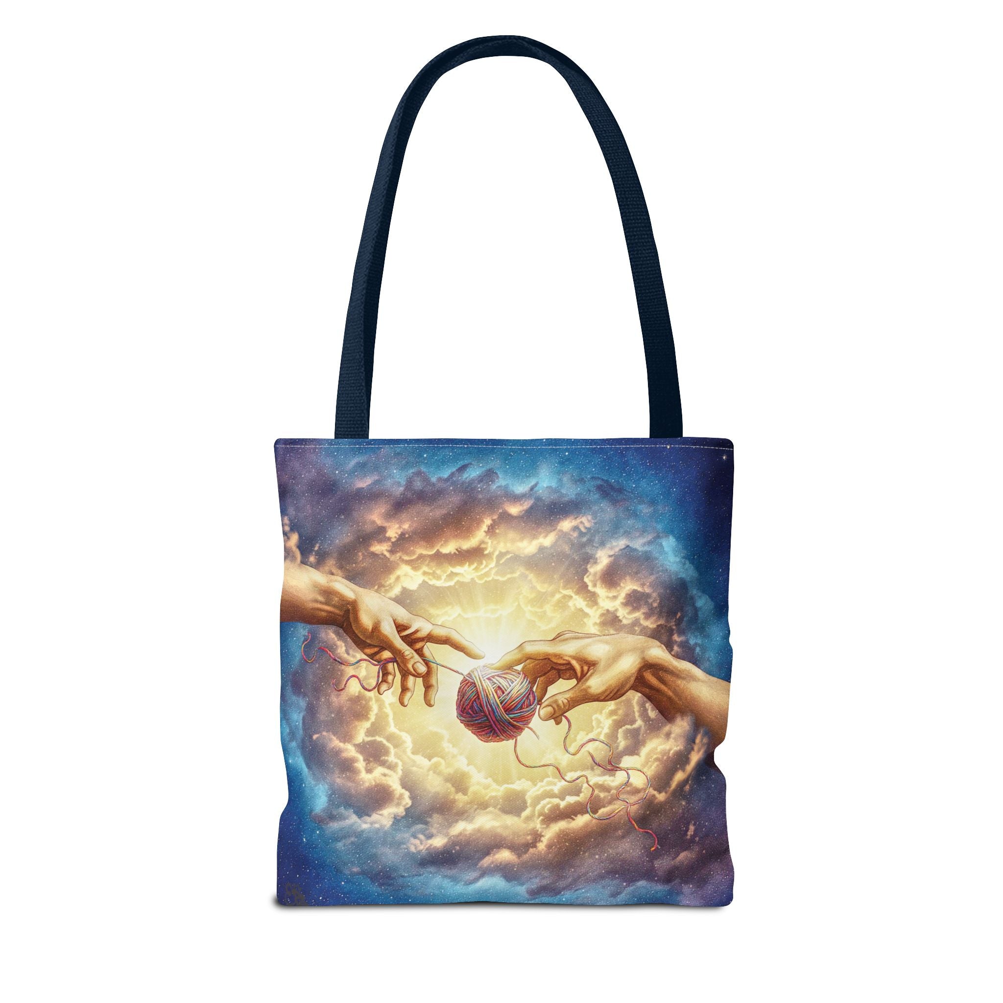 Touched by Yarn Tote Bag – Divine Intervention for Stitch Addicts