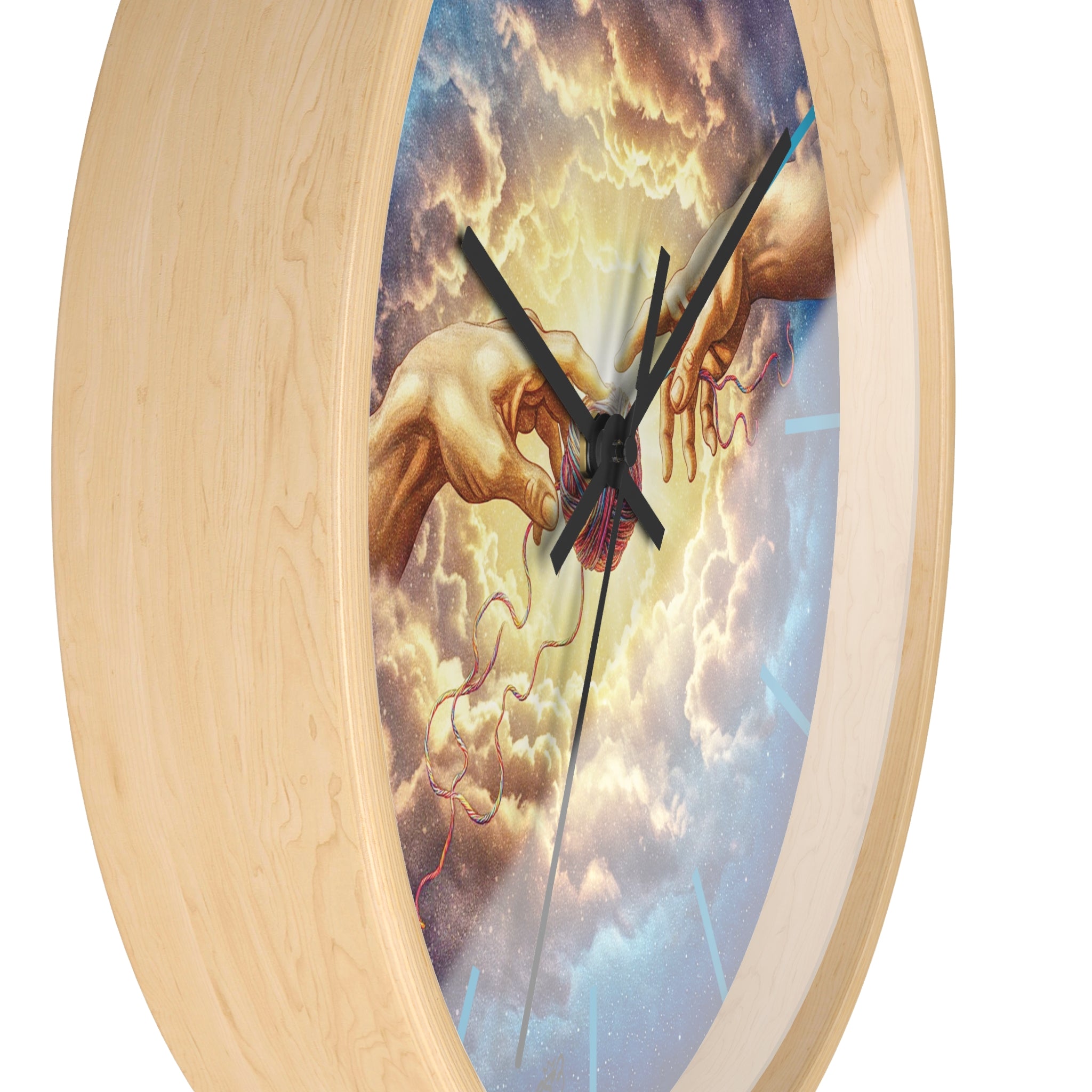 Touched by Yarn” Wall Clock – Because It’s Always Stitch O’Clock Somewhere/ Funny gift for knitters, crocheters and fiber artists