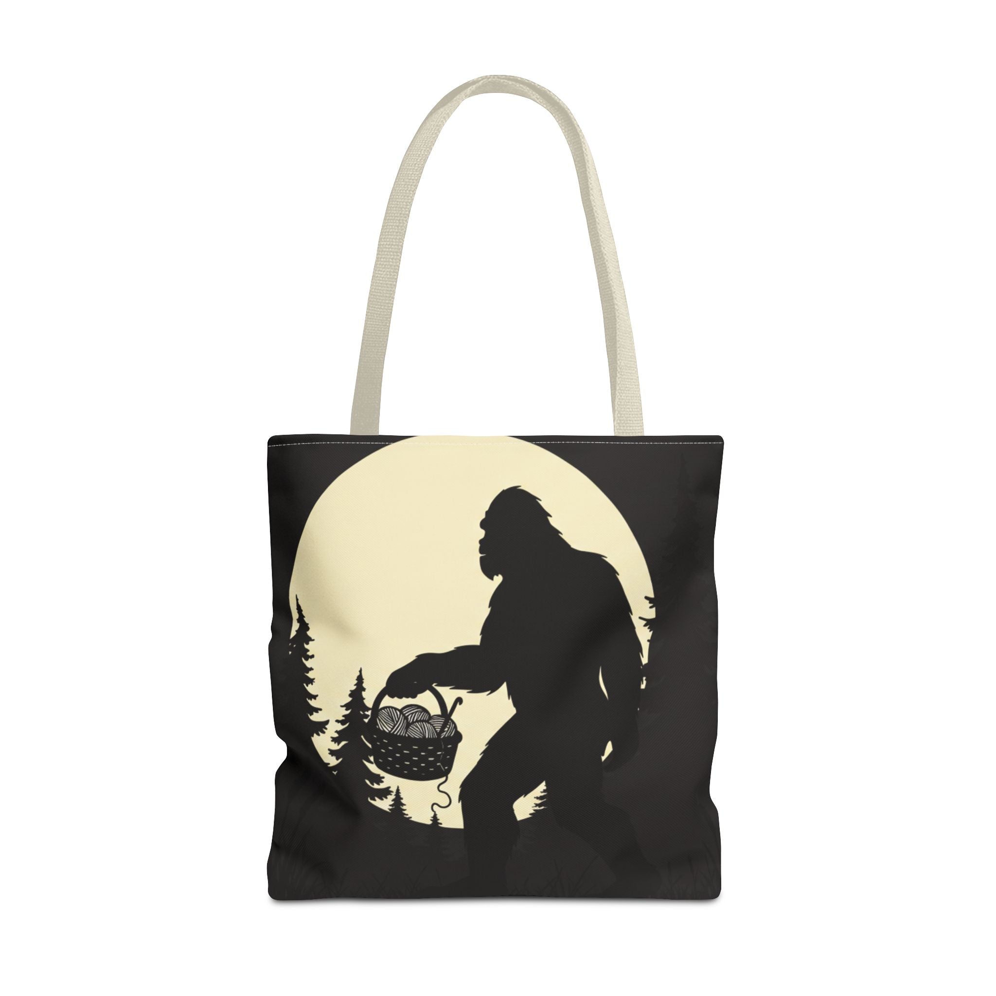 I Believe...in another skein of yarn. Bigfoot crochet Tote bag- Funny gift for friends, family, crocheters, knitters, fiber enthusiasts and anyone who Believes.