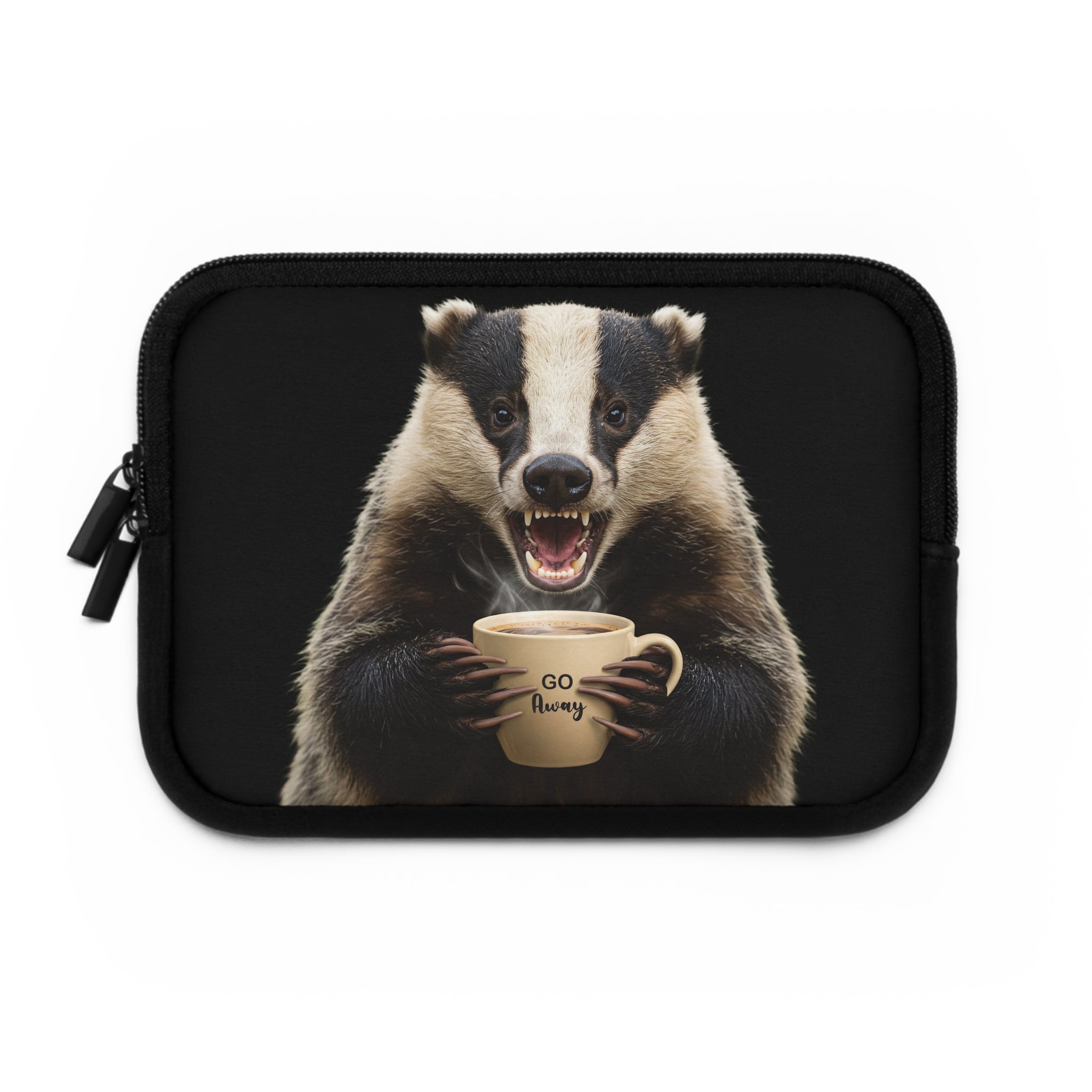 "Go Away Badger – Laptop Sleeve for the Socially Allergic"
