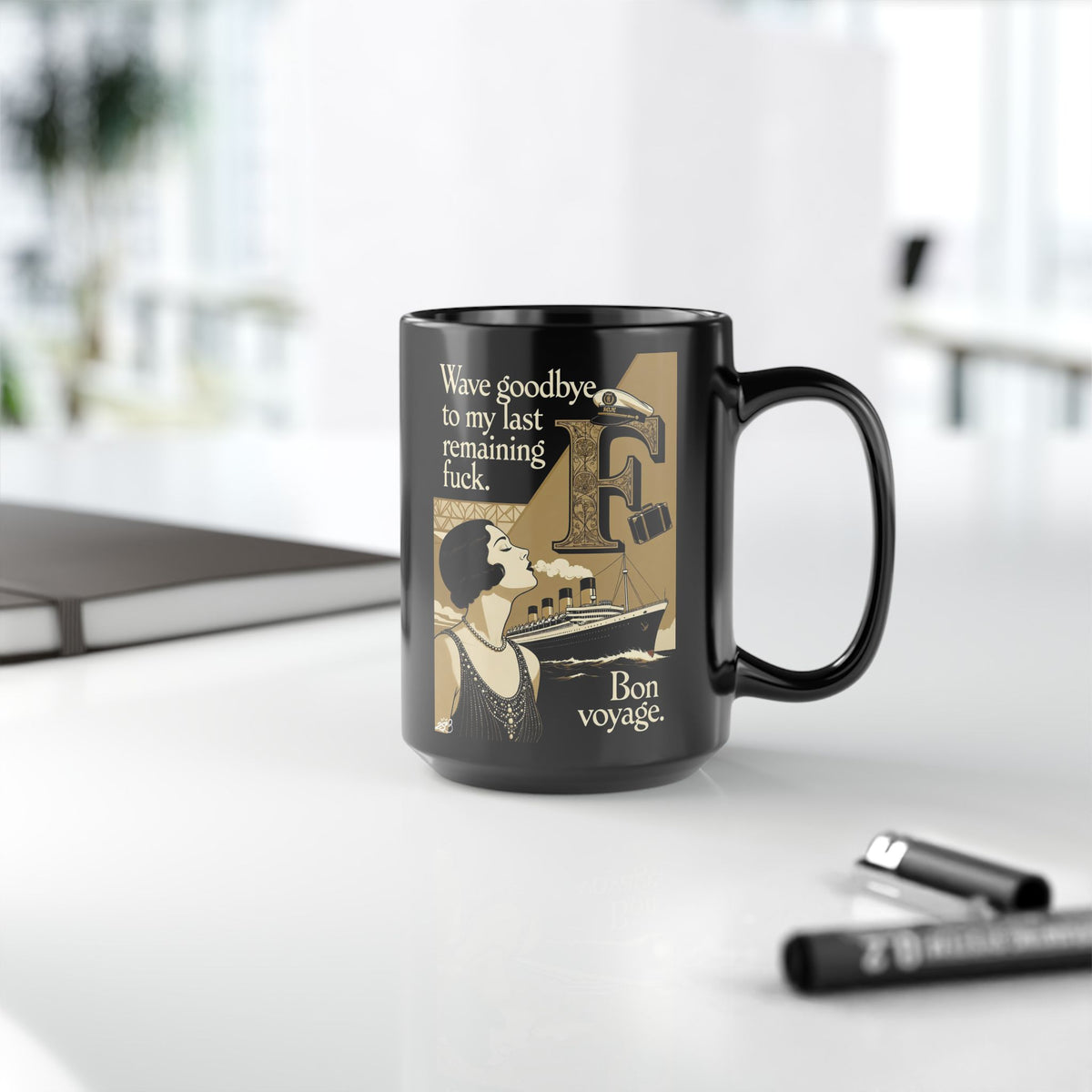 Wave Goodbye To My Last Remaining Fuck Mug (15oz)