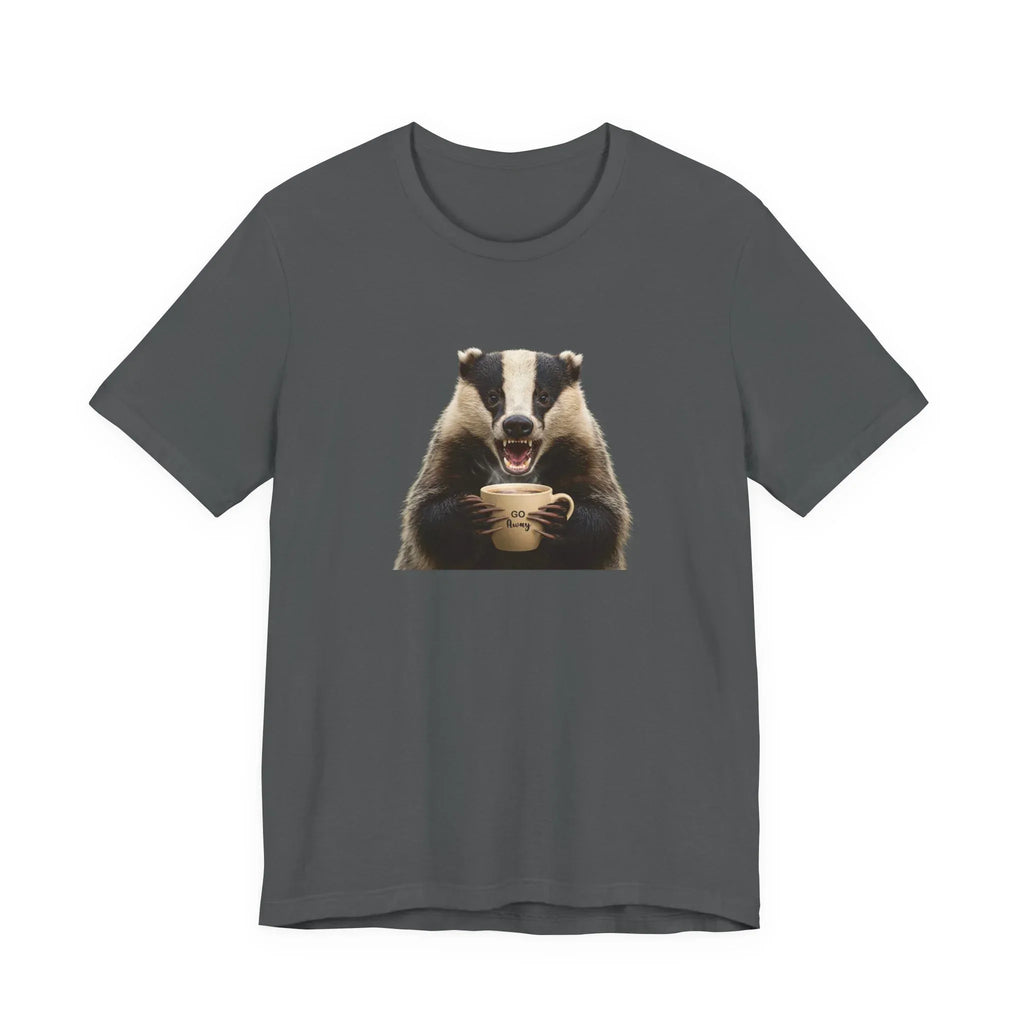 Angry Badger “Go Away” T-Shirt – For When You’re Out of Coffee and Patience- Gift for coworkers and friends - 2SB Snark Shop