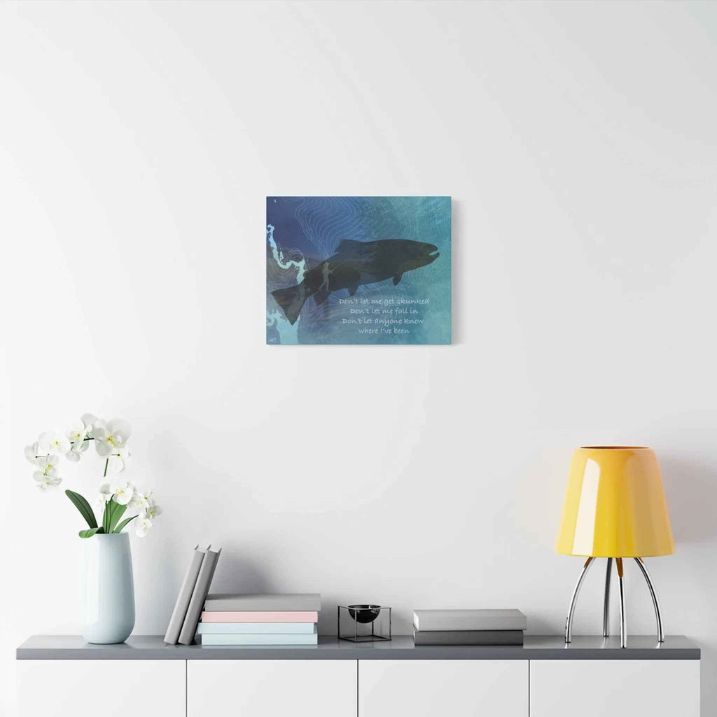 Don't Let Me Get Skunked Female Angler Canvas Print