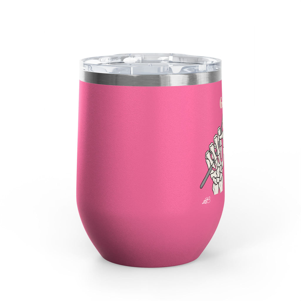 Grumpy Hookers Guild Tumbler – Funny Crochet Stainless Steel Wine Tumbler, 12oz