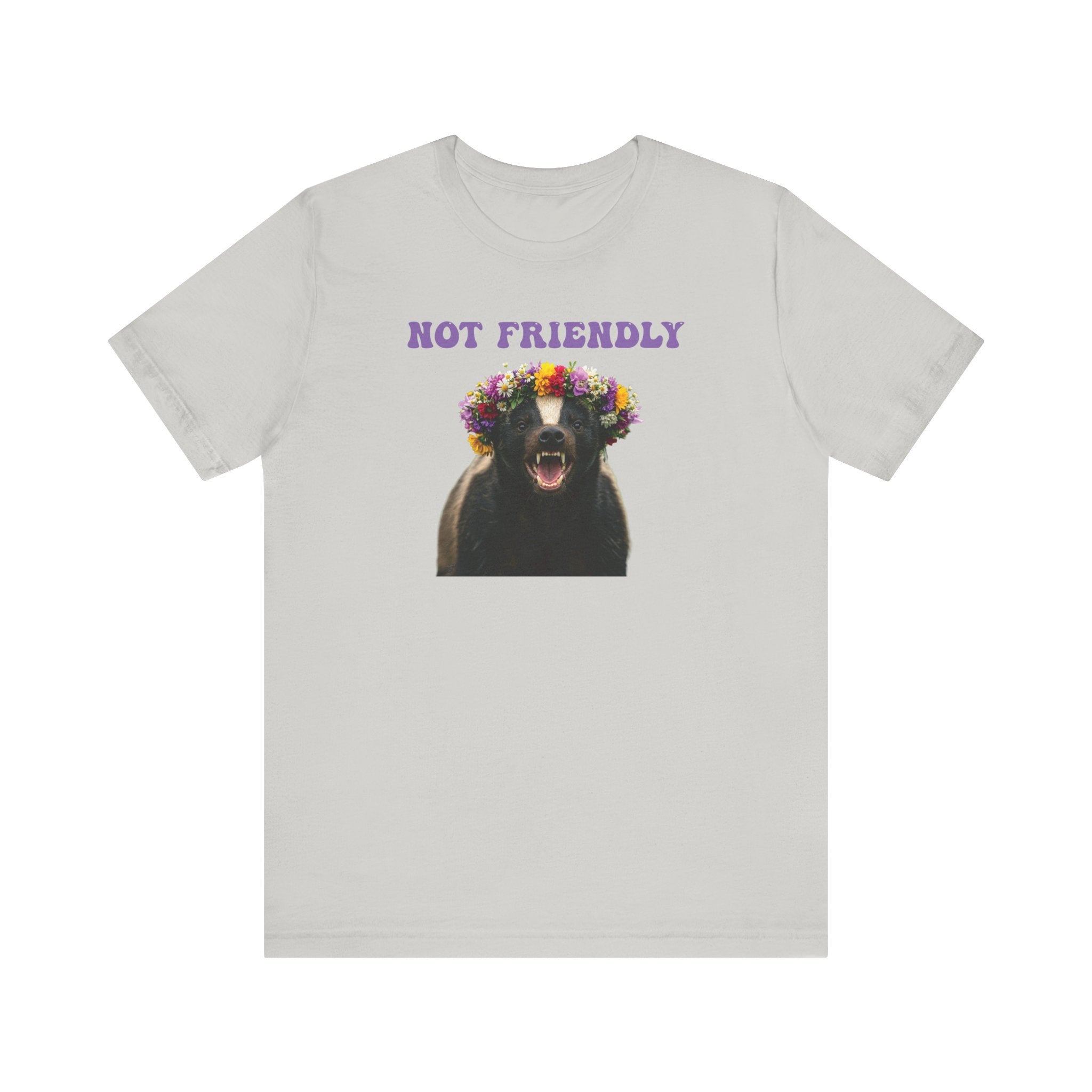 Not Friendly! The “Floral but Feral” Tee – The Walking, Talking Warning Label Funny gift for friends, coworkers, loved ones or your own introverted self.
