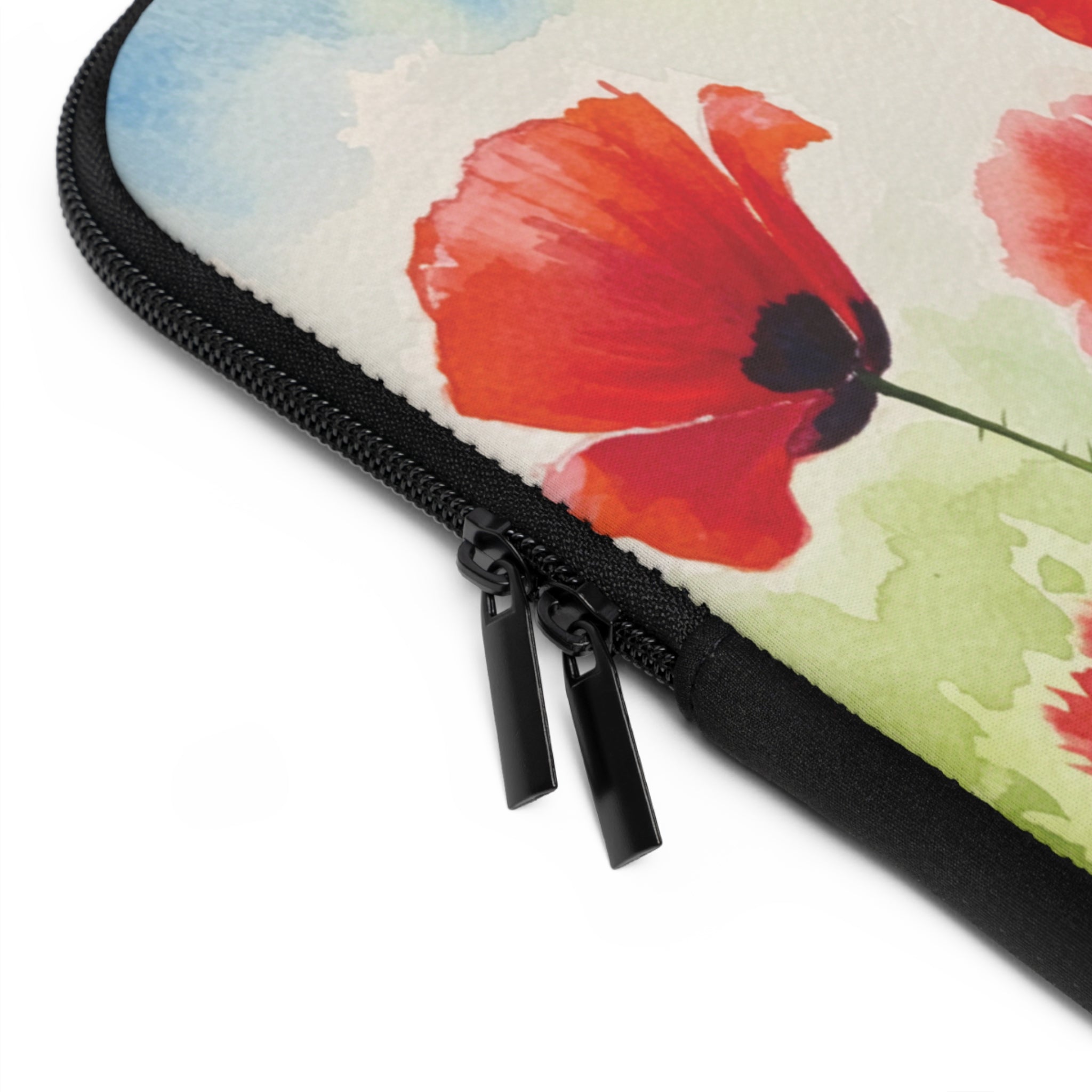 Poppies Laptop Sleeve with Poppy Design - Tech Accessory for Students and Moms