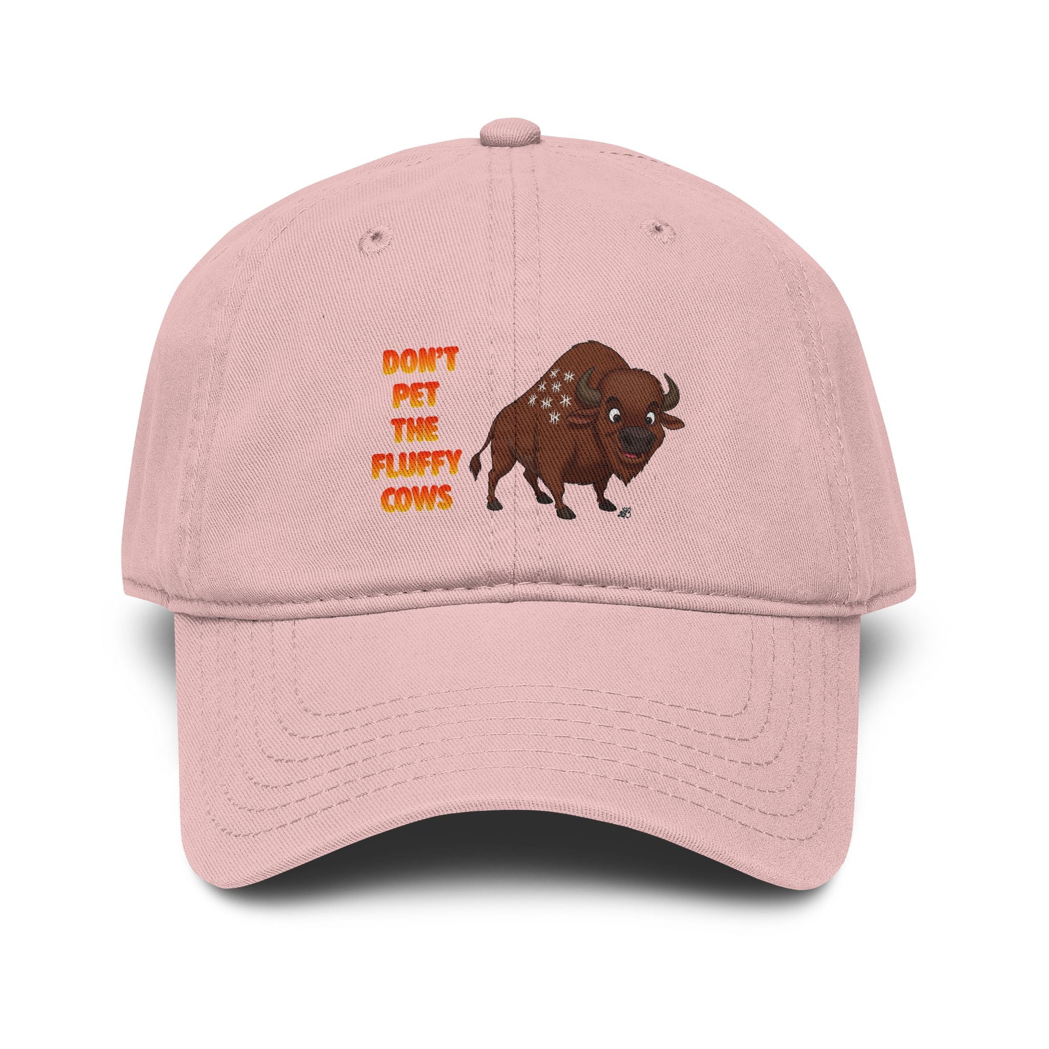 Don't Pet the Fluffy Cows Hat – Funny Bison Baseball Cap