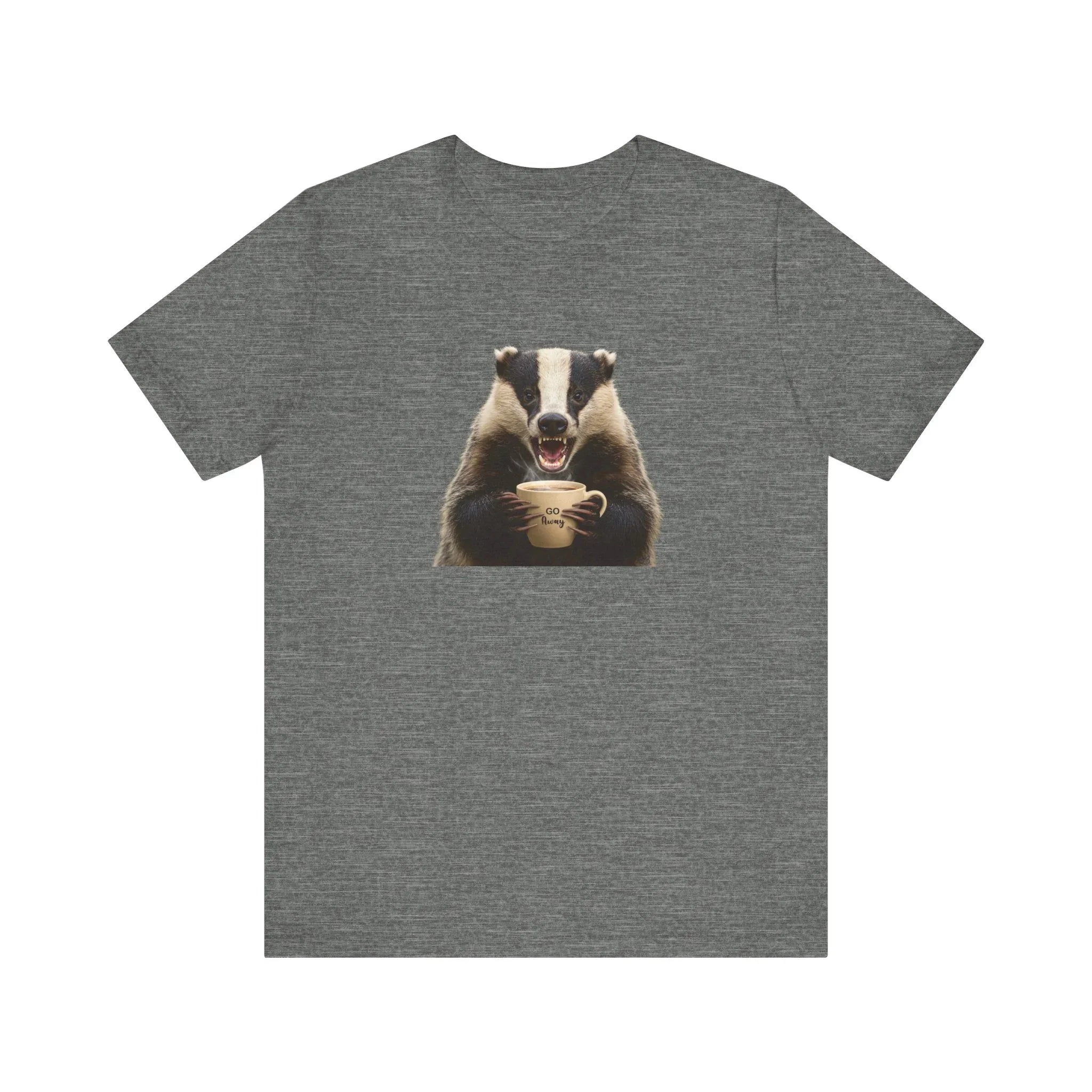 Angry Badger “Go Away” T-Shirt – For When You’re Out of Coffee and Patience- Gift for coworkers and friends - 2SB Snark Shop