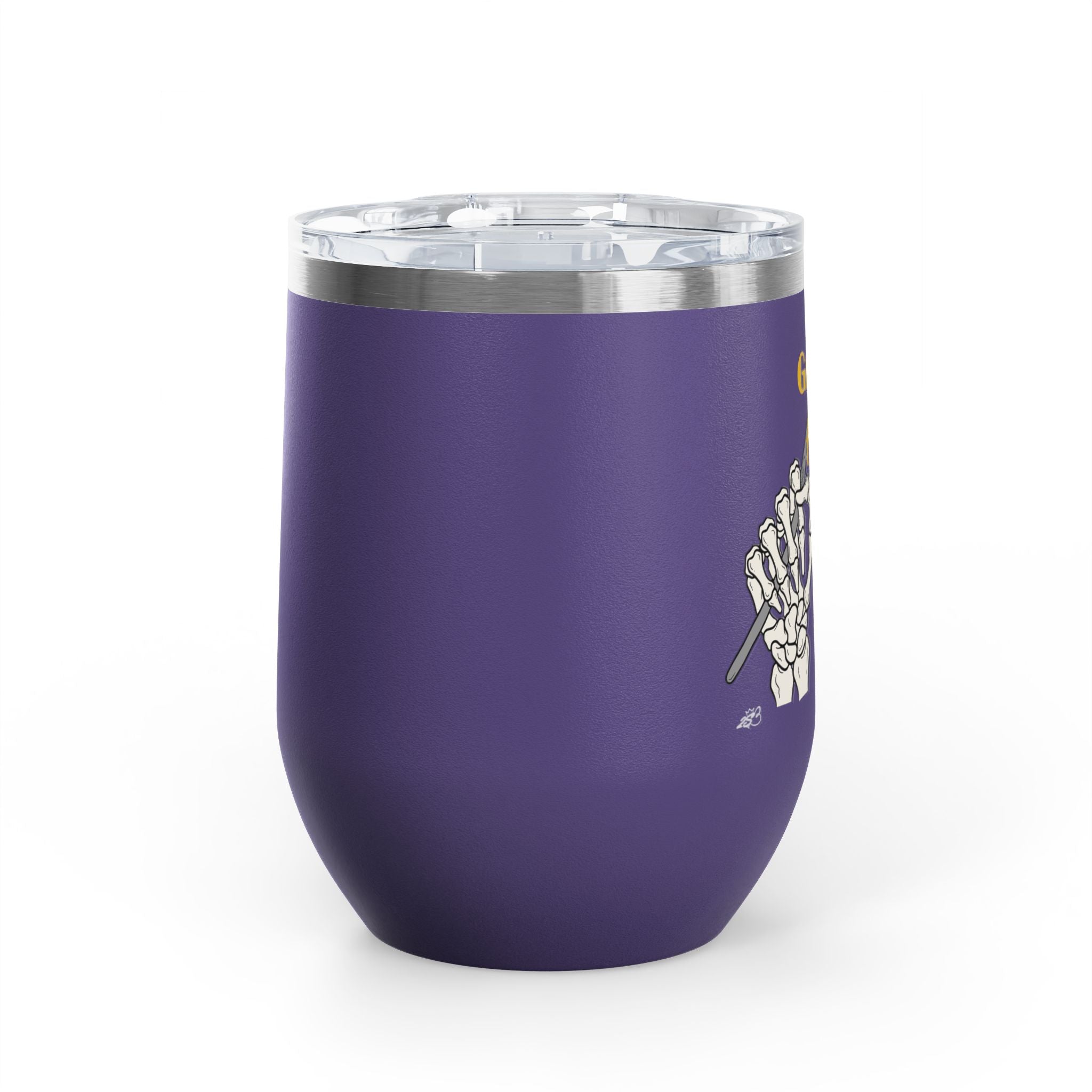 Grumpy Hookers Guild Tumbler – Funny Crochet Stainless Steel Wine Tumbler, 12oz