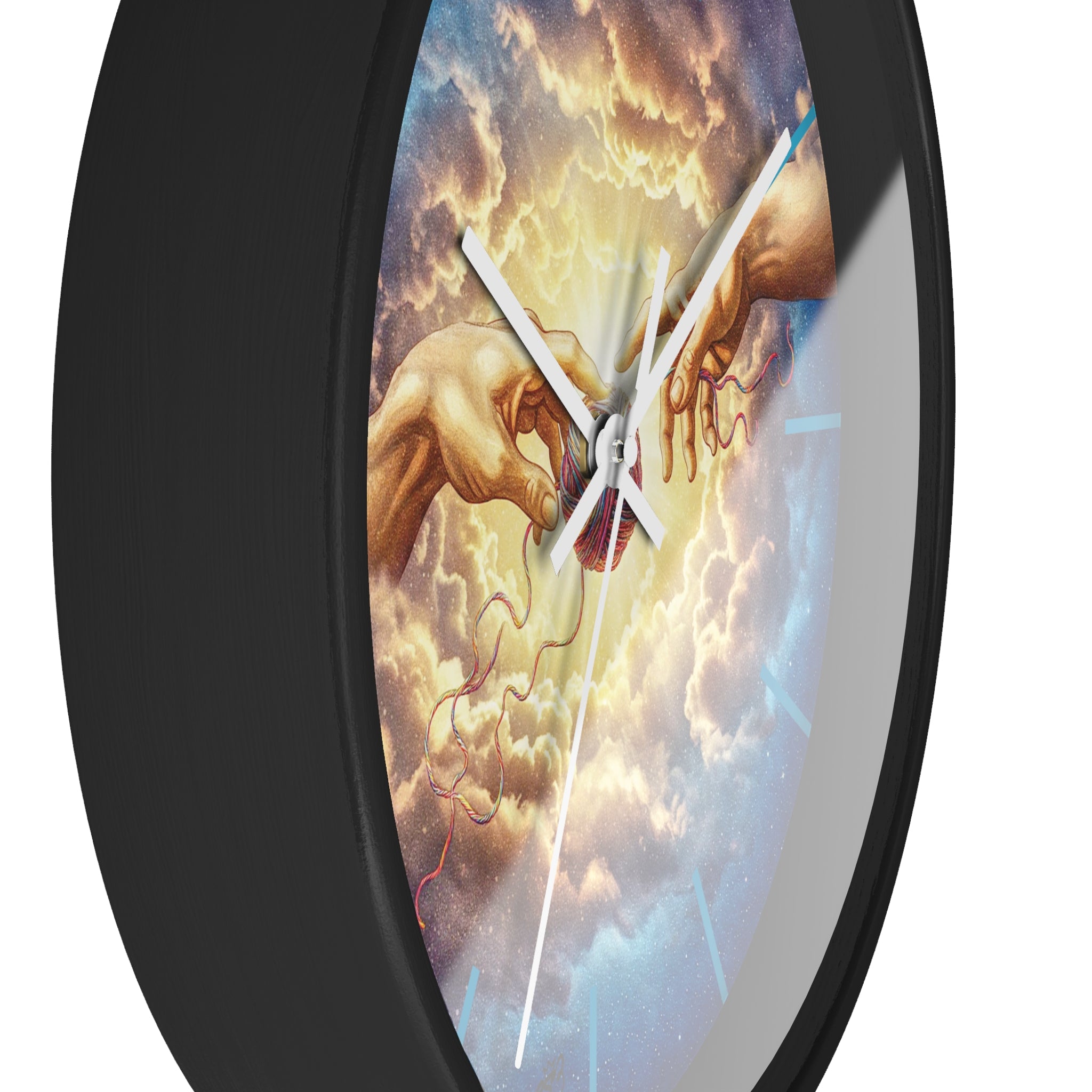 Touched by Yarn” Wall Clock – Because It’s Always Stitch O’Clock Somewhere/ Funny gift for knitters, crocheters and fiber artists