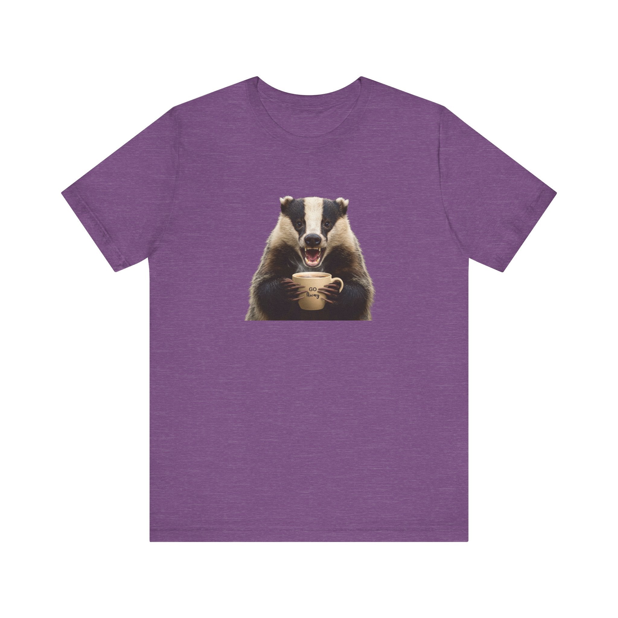 Angry Badger “Go Away” T-Shirt – For When You’re Out of Coffee and Patience- Gift for coworkers and friends