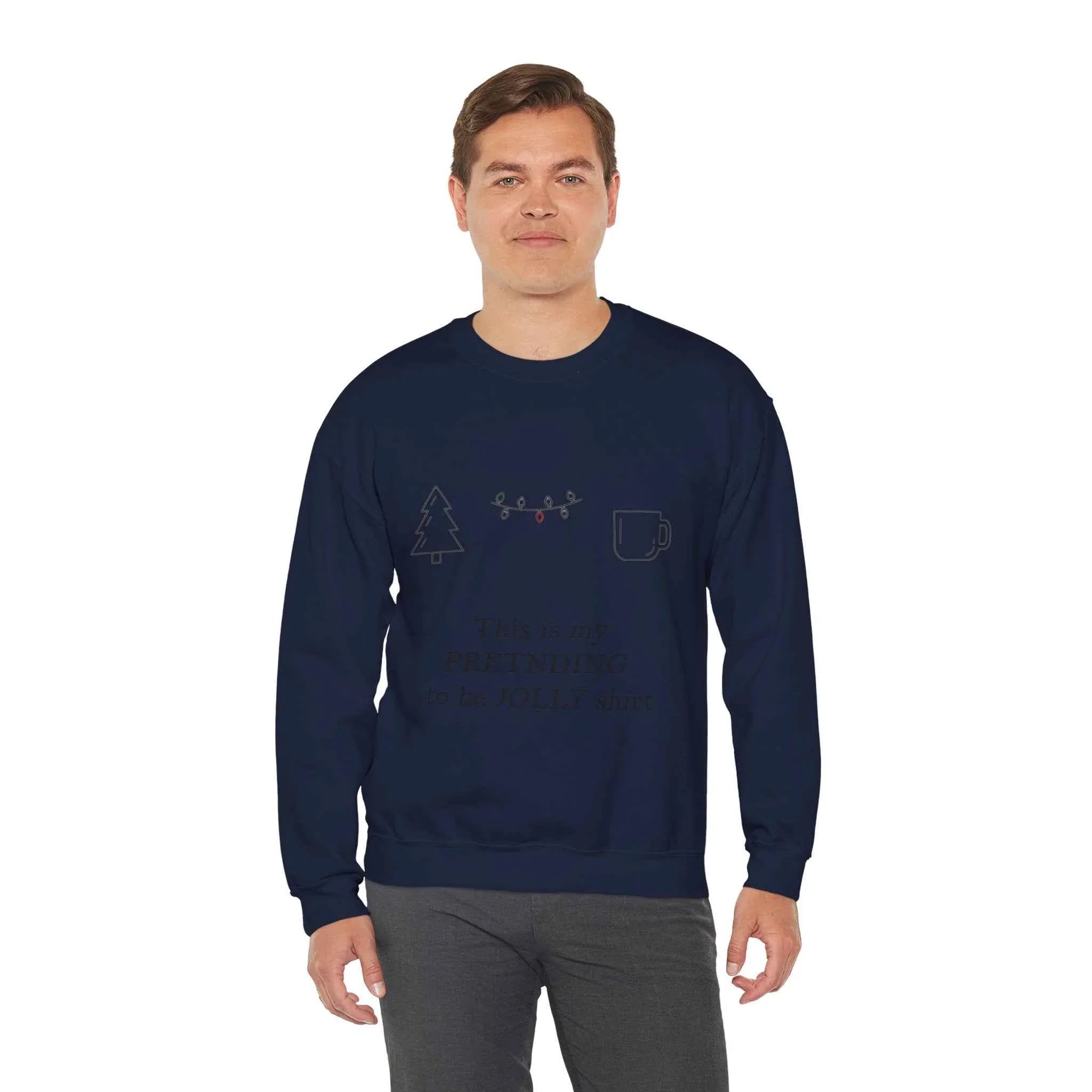 This Is My Pretending To Be Jolly Funny Christmas Sweatshirt - Minimalist Holiday Sweater - 2SB Snark Shop