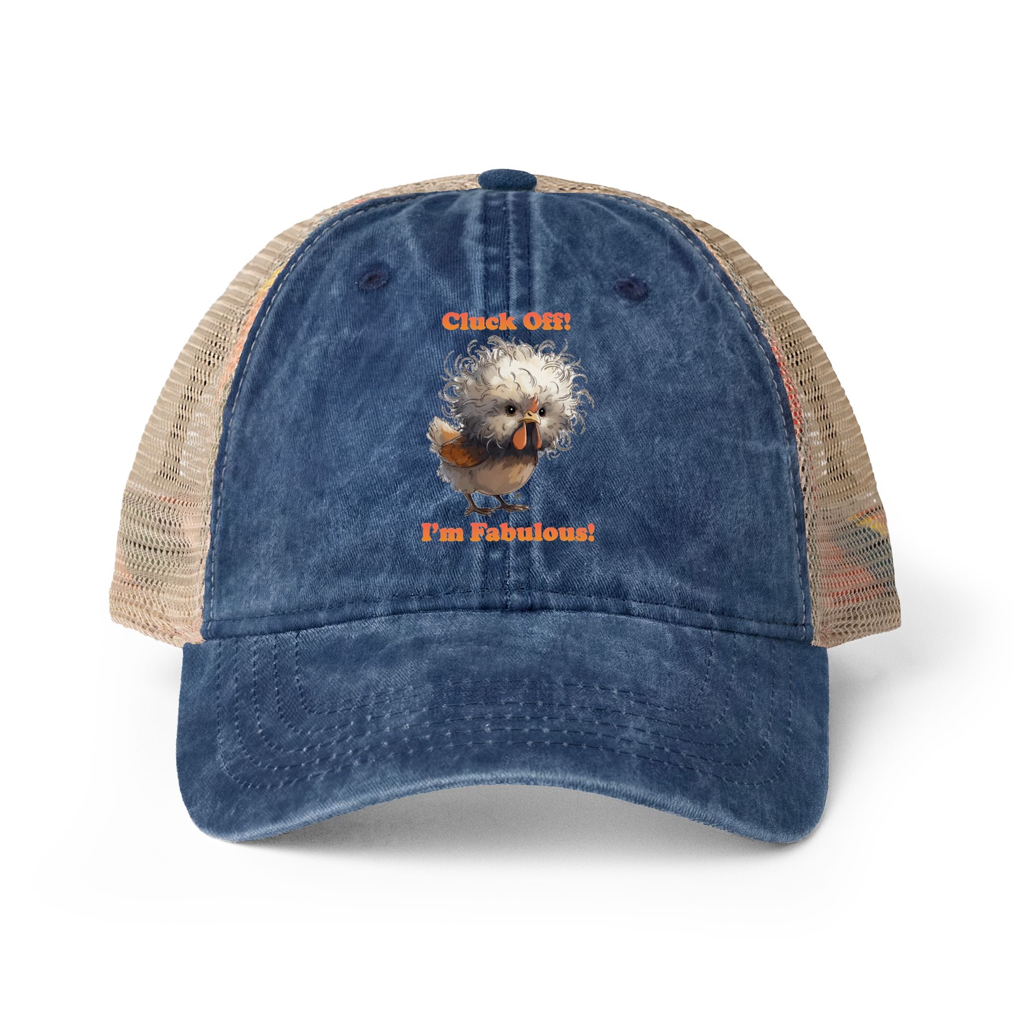 Cluck Off I'm Fabulous Washed Mesh Back Cap
