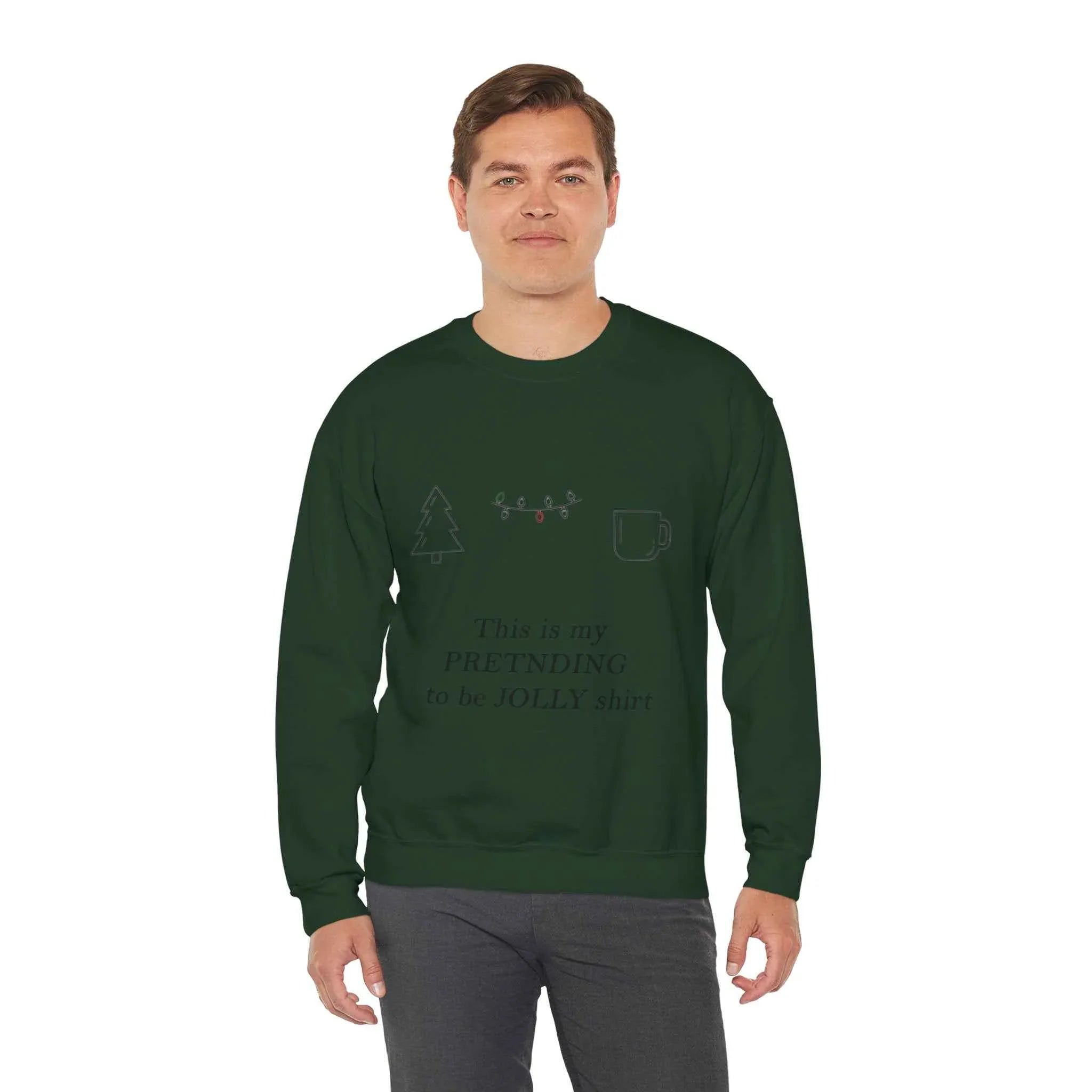 This Is My Pretending To Be Jolly Funny Christmas Sweatshirt - Minimalist Holiday Sweater - 2SB Snark Shop