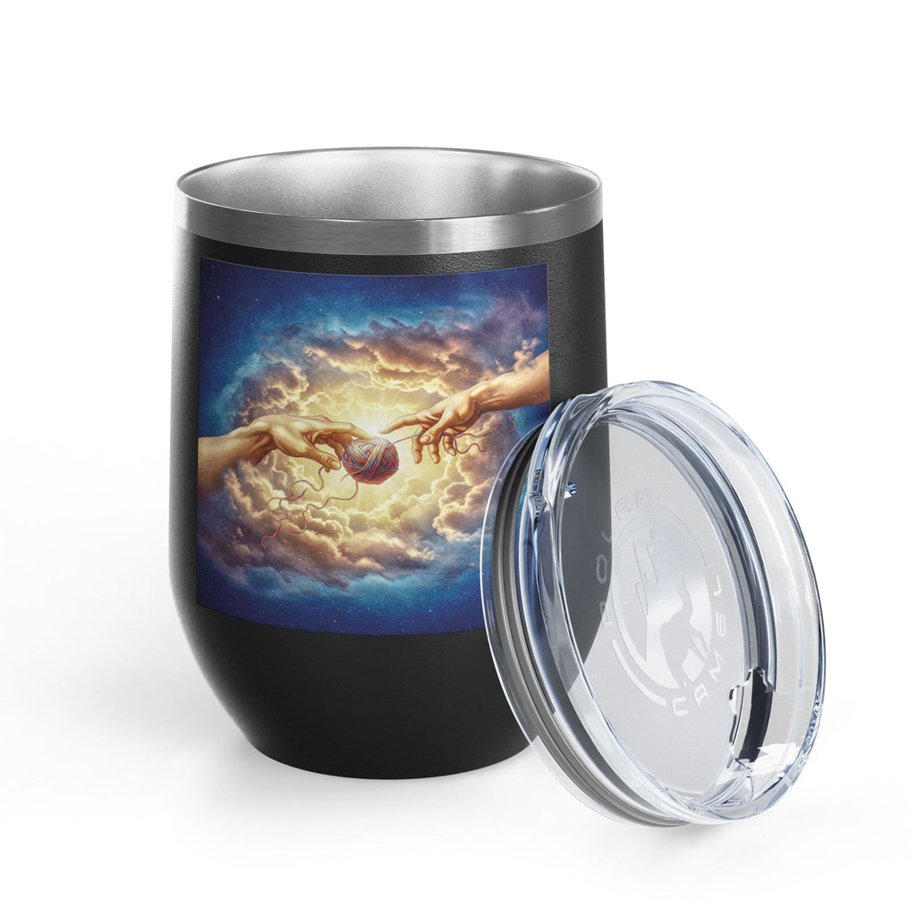 Wine Tumbler, 12oz - Divine Sips for Stitching Saints