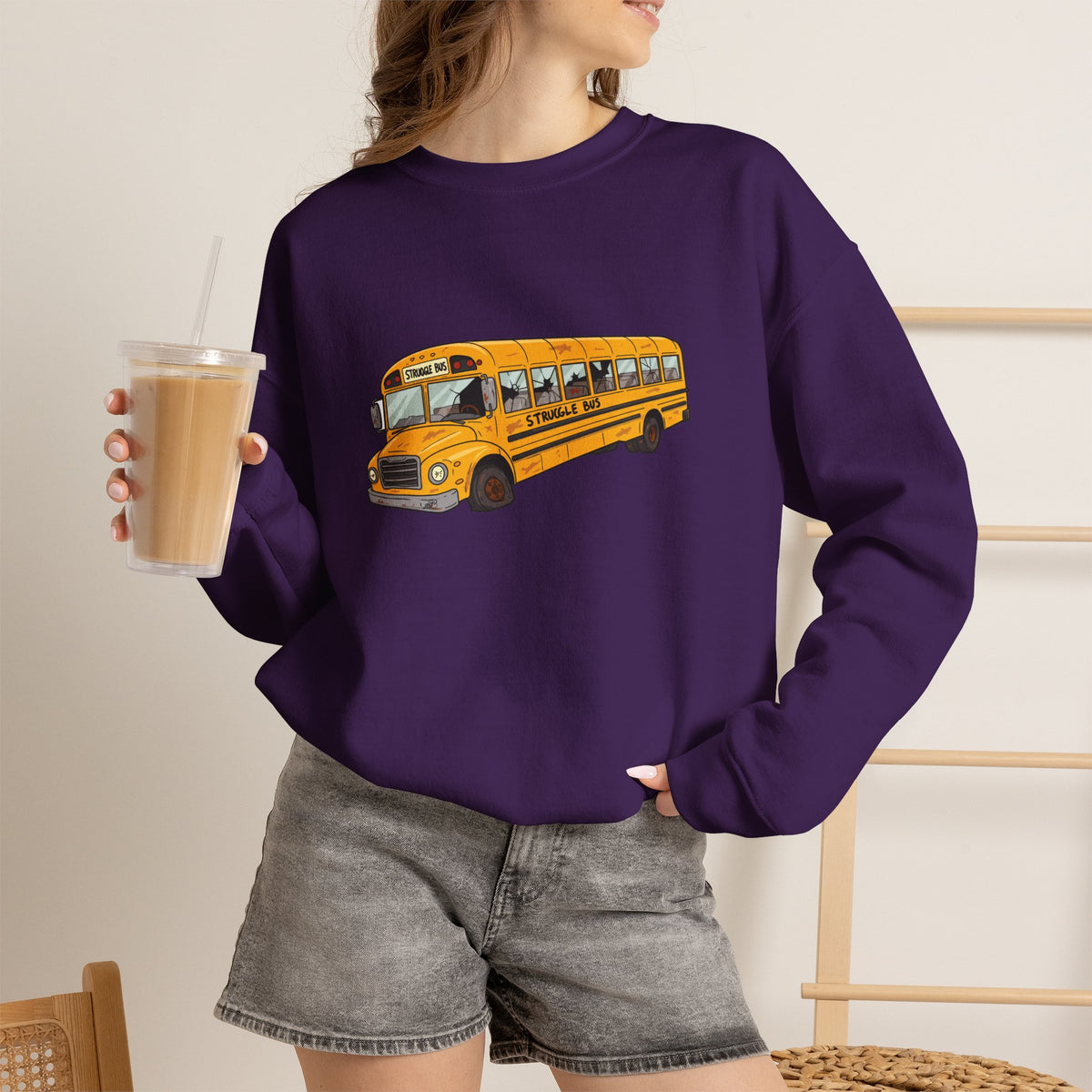 Struggle Bus Crewneck Sweatshirt | Funny Sarcastic Sweatshirt