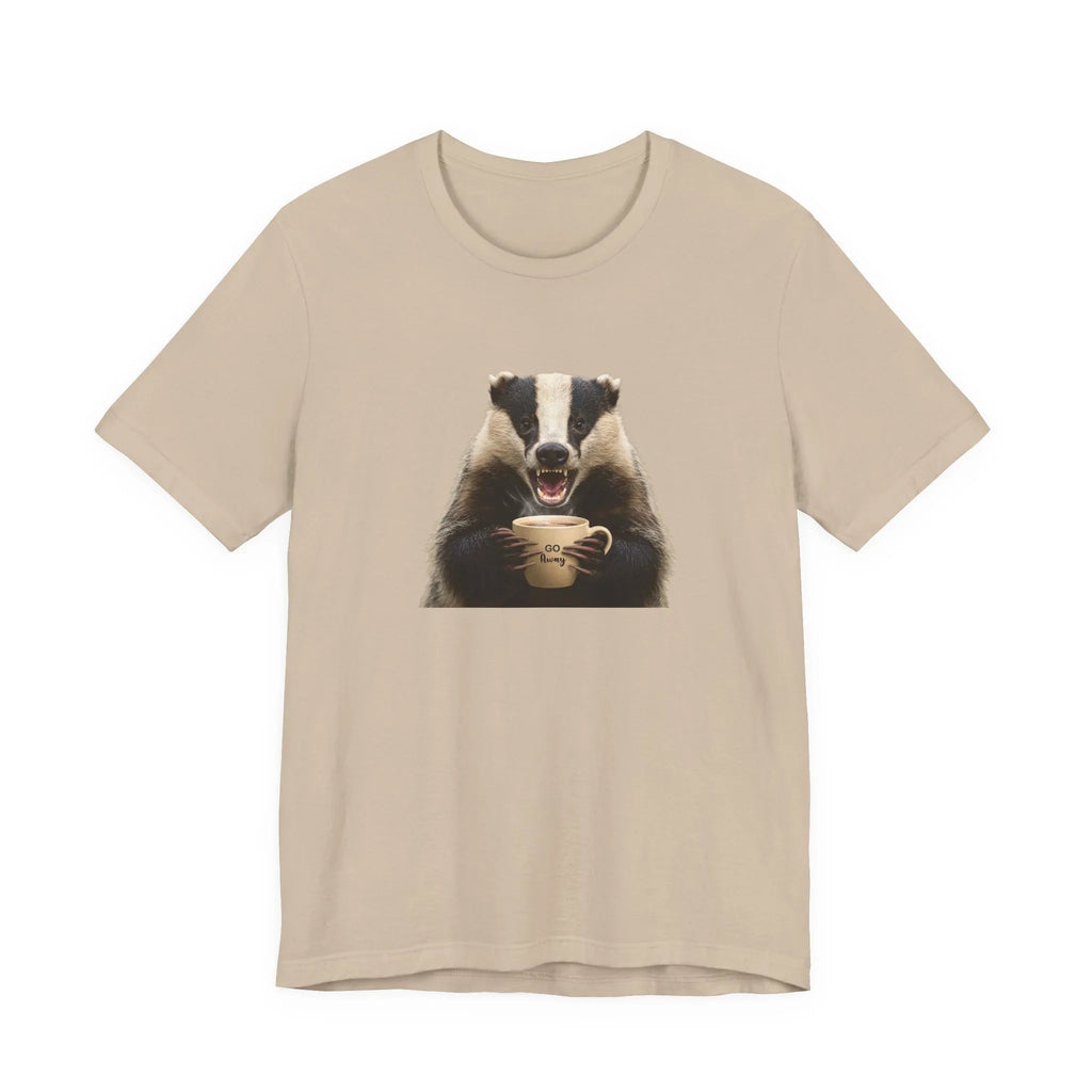Angry Badger “Go Away” T-Shirt – For When You’re Out of Coffee and Patience- Gift for coworkers and friends - 2SB Snark Shop