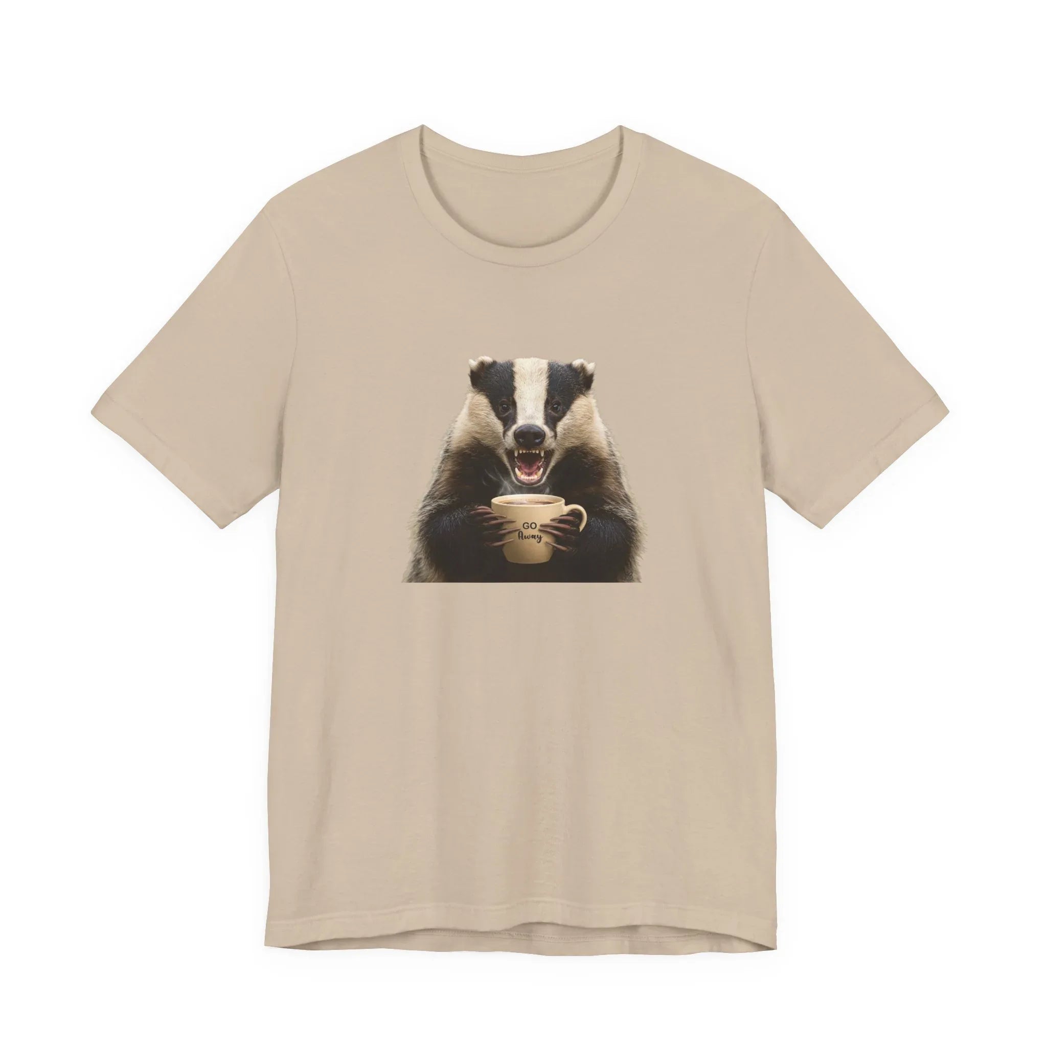 Angry Badger “Go Away” T-Shirt – For When You’re Out of Coffee and Patience- Gift for coworkers and friends - 2SB Snark Shop