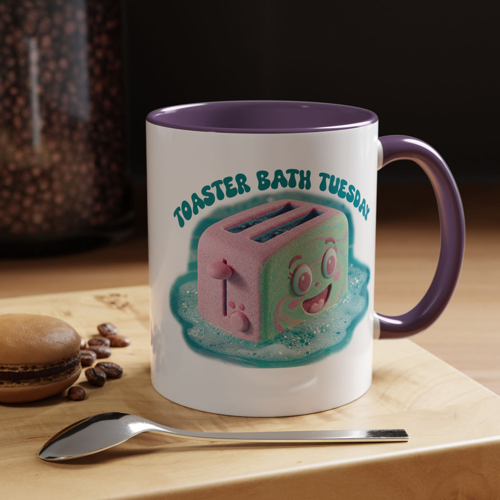 Toaster Bath Tuesday Mug - Funny Dangerous Bath Time Coffee Mug 11oz or 15oz
