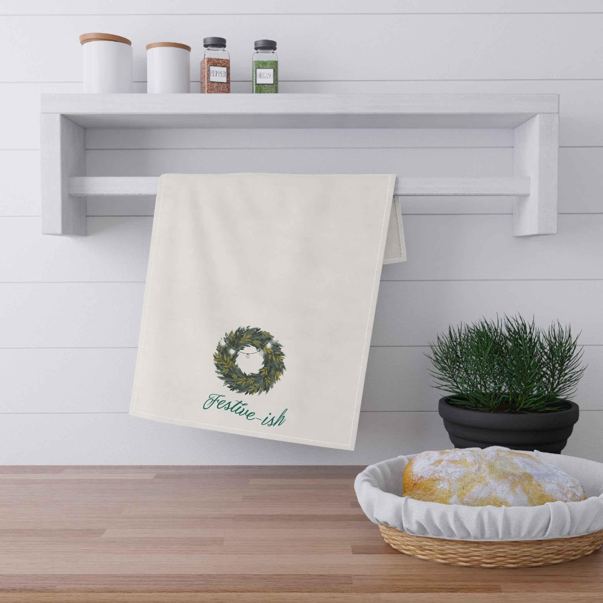 Festive Tea Towel – Perfect for When "Bah Humbug" Feels Too Committed - 2SB Snark Shop