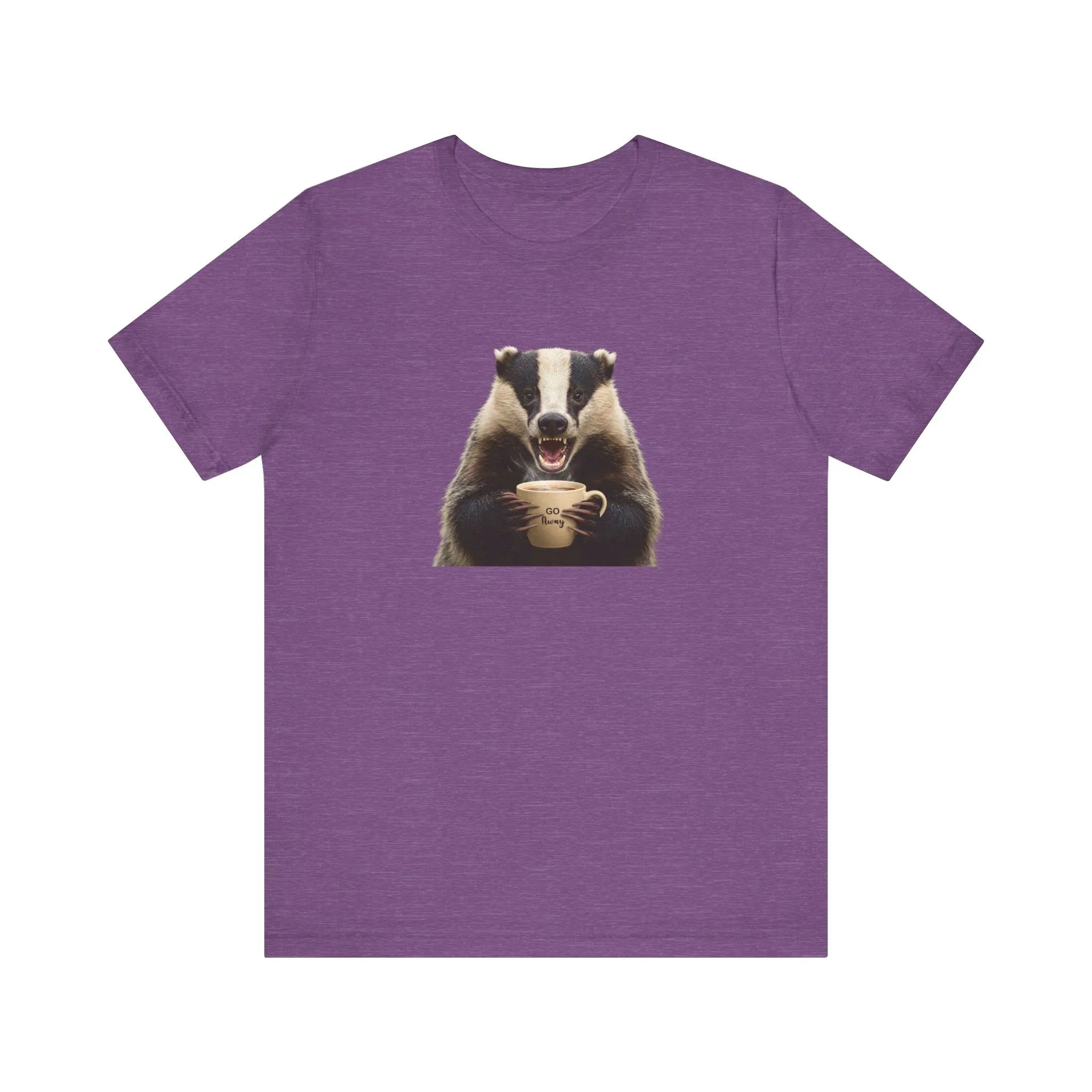Angry Badger “Go Away” T-Shirt – For When You’re Out of Coffee and Patience- Gift for coworkers and friends - 2SB Snark Shop