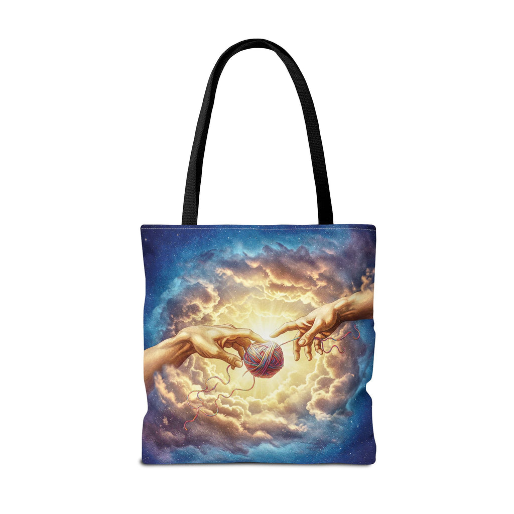 Touched by Yarn Tote Bag – Divine Intervention for Stitch Addicts