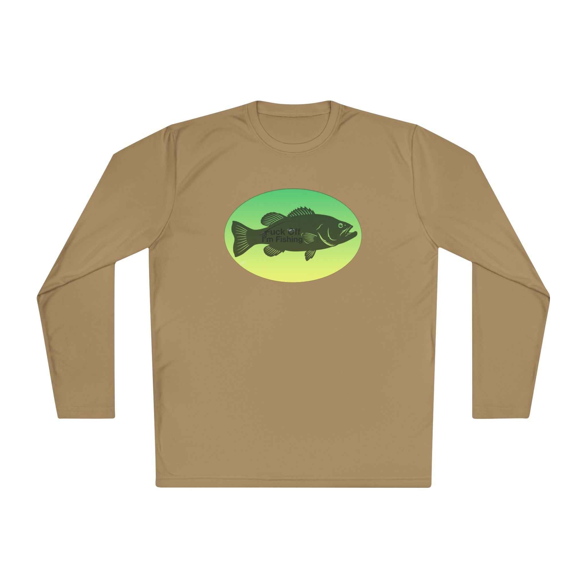 Funny Bass Fishing Shirt Long Sleeve – Fuck Off Unisex Lightweight Long Sleeve Tee