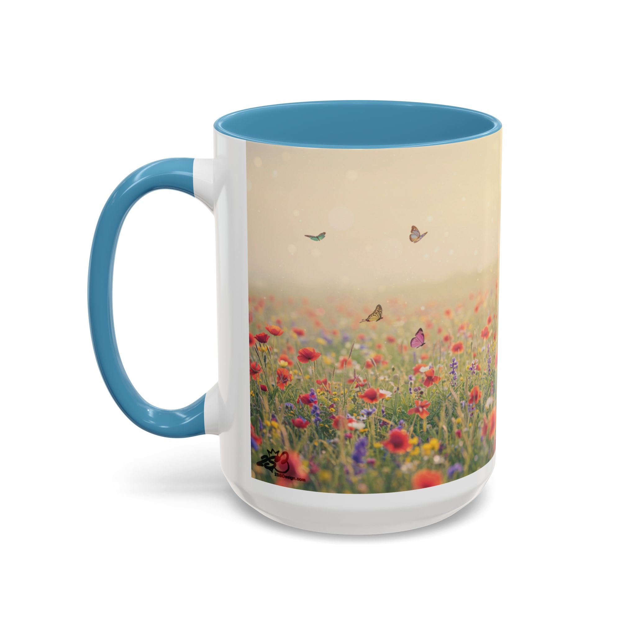 Mug - Cat Lovers Accent Coffee Mug with Floral Design