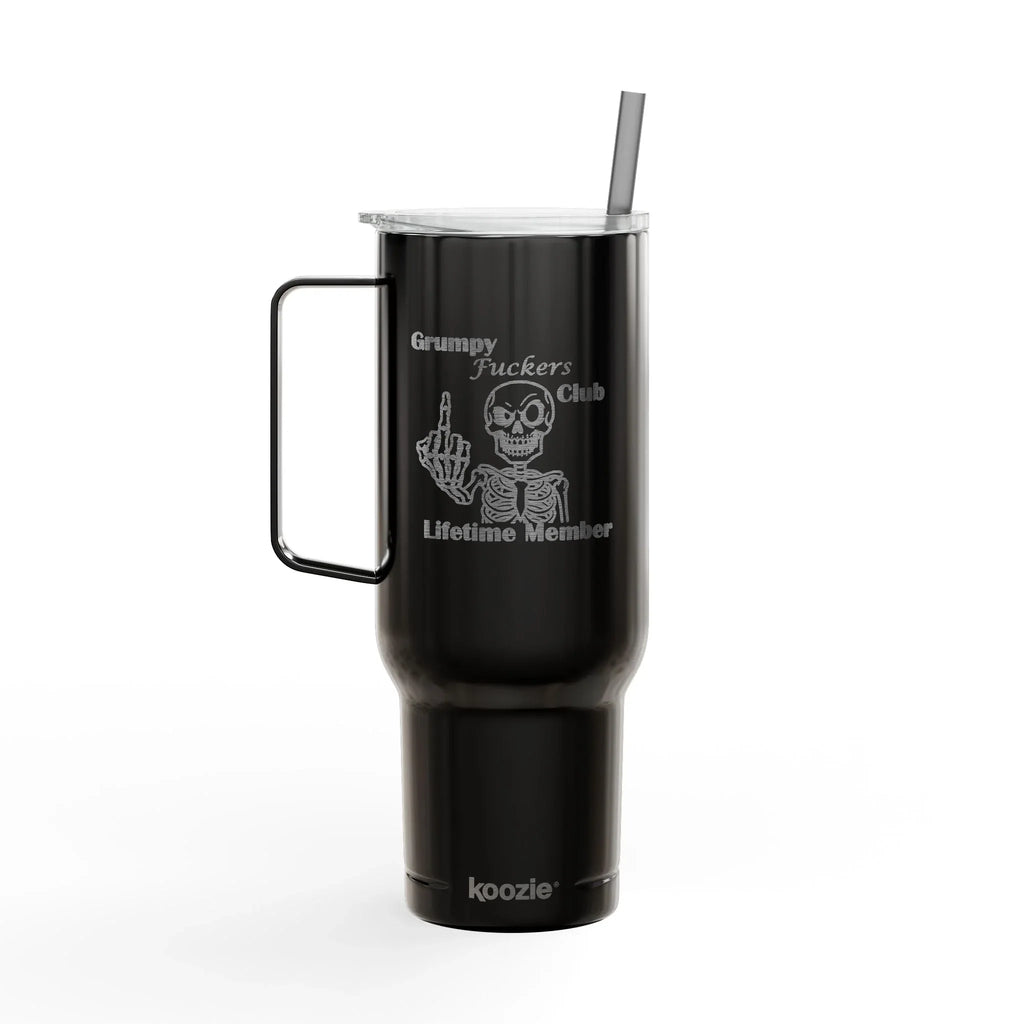 Grumpy Fuckers Club – Lifetime Member 40oz Engraved Insulated Tumbler with Lid - 2SB Snark Shop