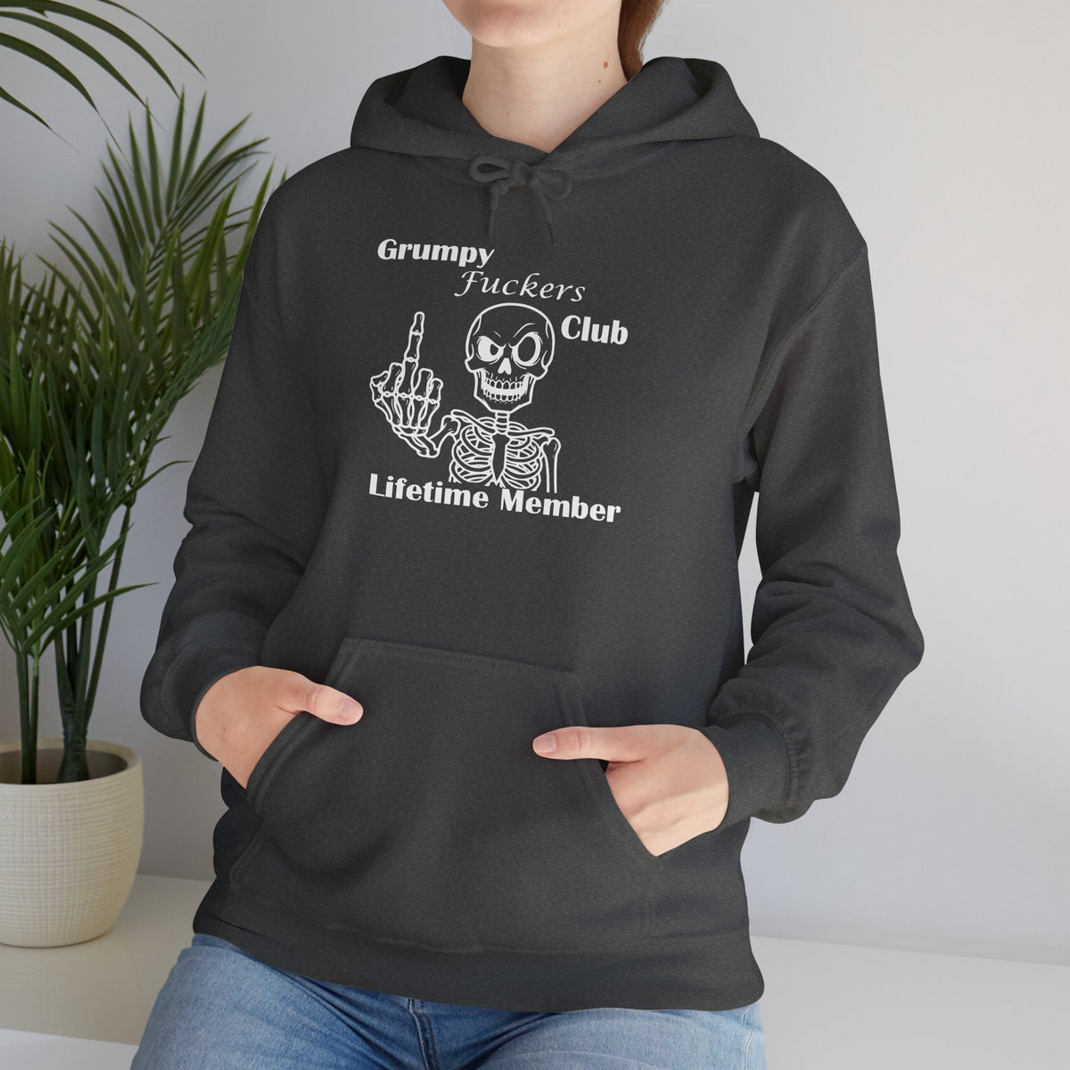 Grumpy Fuckers Club Lifetime Member Unisex Hoodie | Funny Sarcastic Grumpy Hoodie