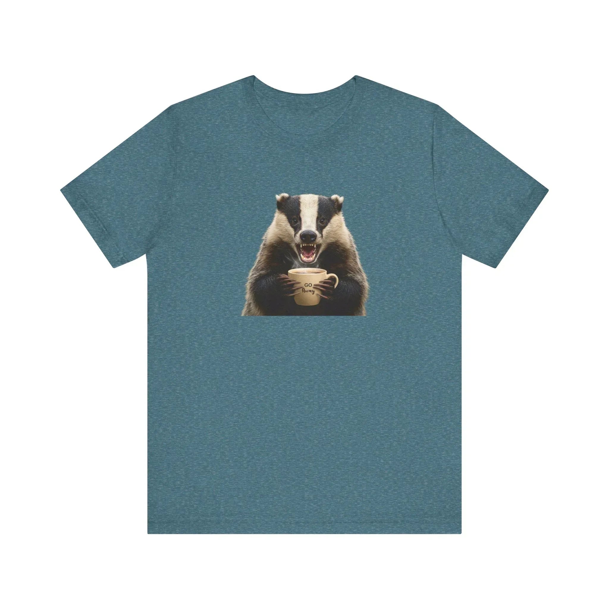 Angry Badger “Go Away” T-Shirt – For When You’re Out of Coffee and Patience- Gift for coworkers and friends - 2SB Snark Shop