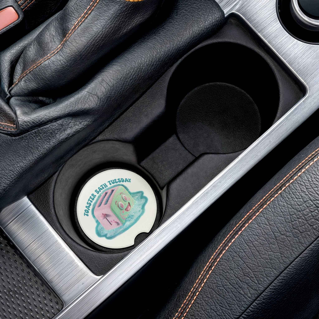 Toaster Bath Tuesday Soapstone Car Coaster