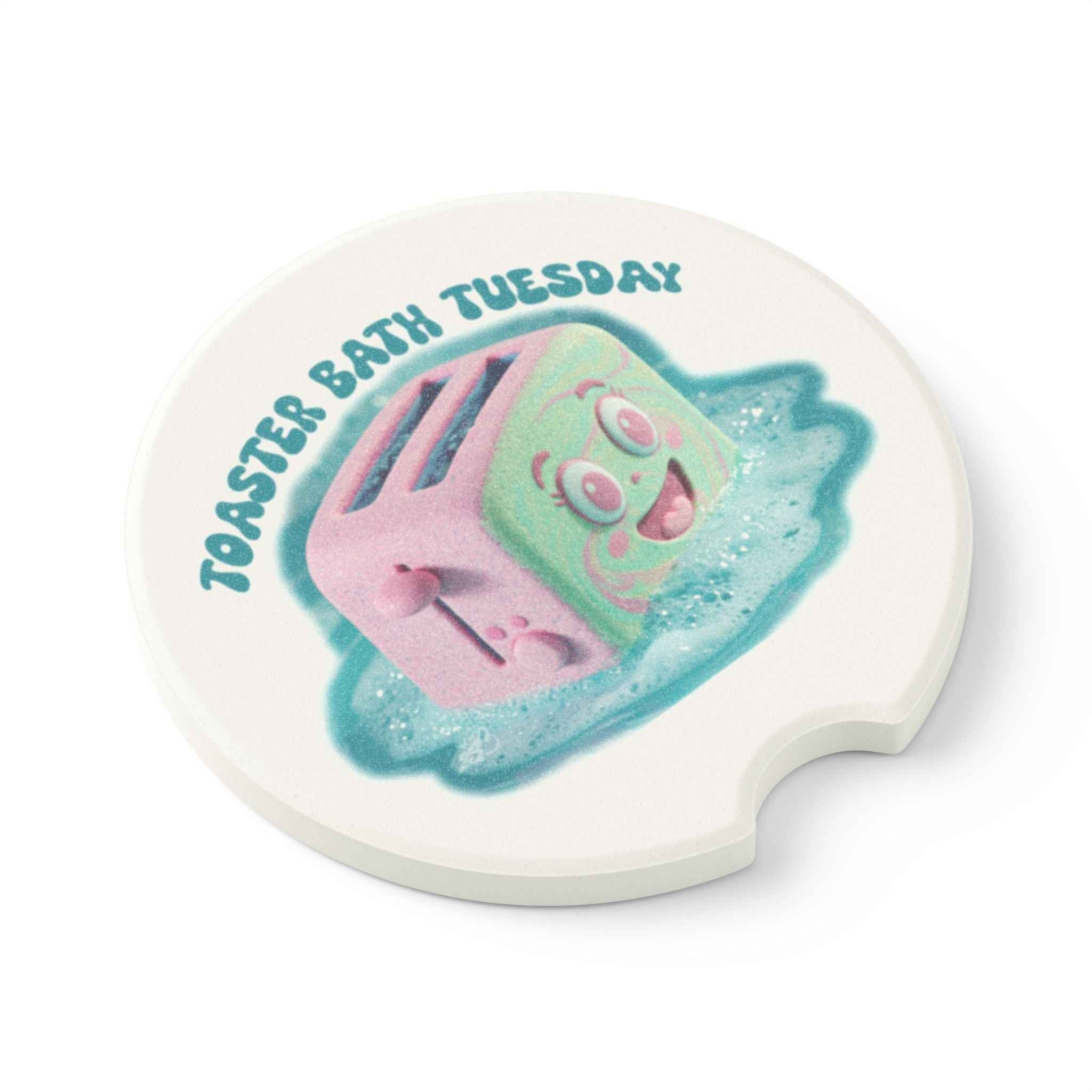 Toaster Bath Tuesday Soapstone Car Coaster