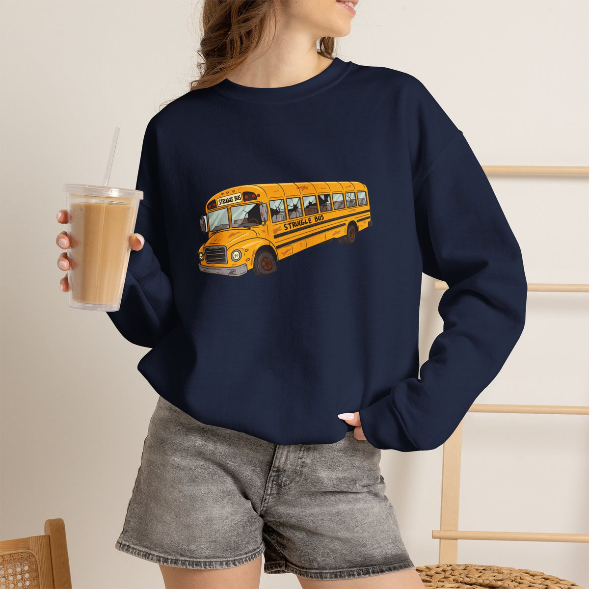 Struggle Bus Crewneck Sweatshirt | Funny Sarcastic Sweatshirt