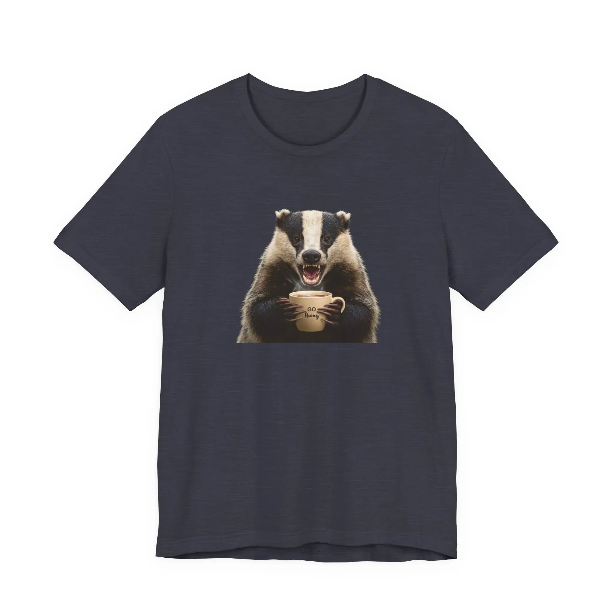 Angry Badger “Go Away” T-Shirt – For When You’re Out of Coffee and Patience- Gift for coworkers and friends - 2SB Snark Shop