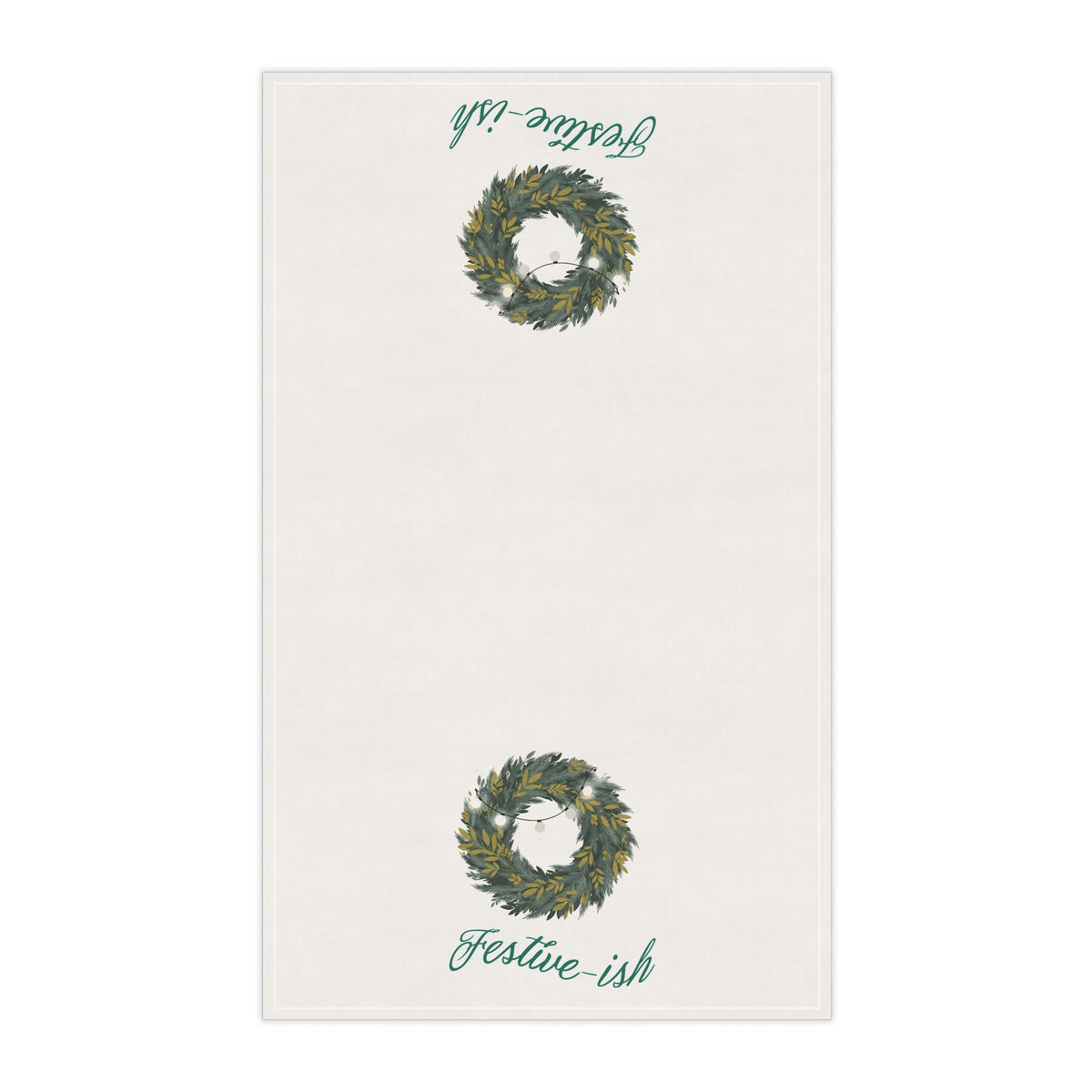 Festive-ish Christmas Tea Towel | Funny Sarcastic Cotton Twill Kitchen Towel
