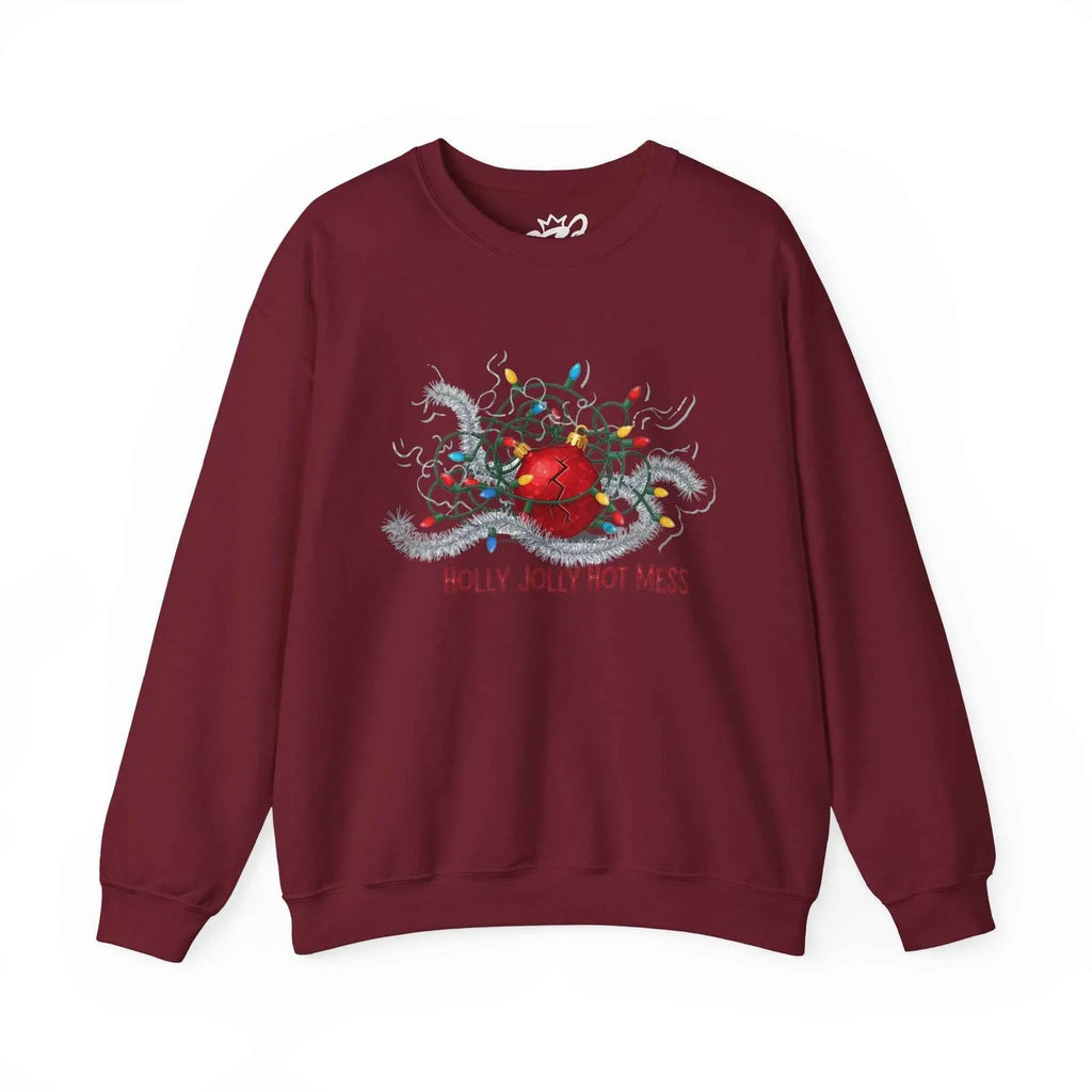 Holly Jolly Christmas Sweatshirt for Those Who Battle Christmas Lights and Lose - 2SB Snark Shop