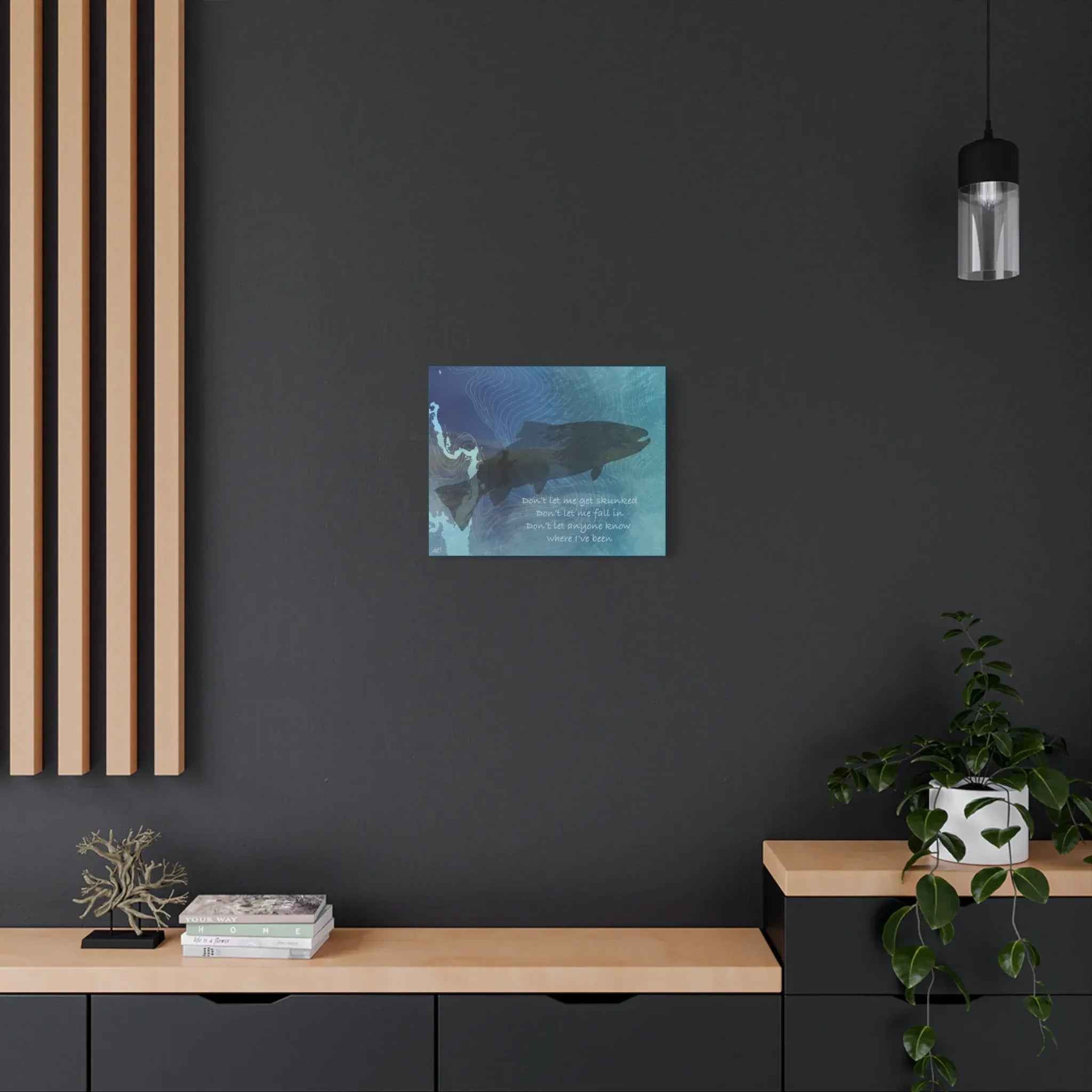 Don't Let Me Get Skunked Male Angler Canvas Print