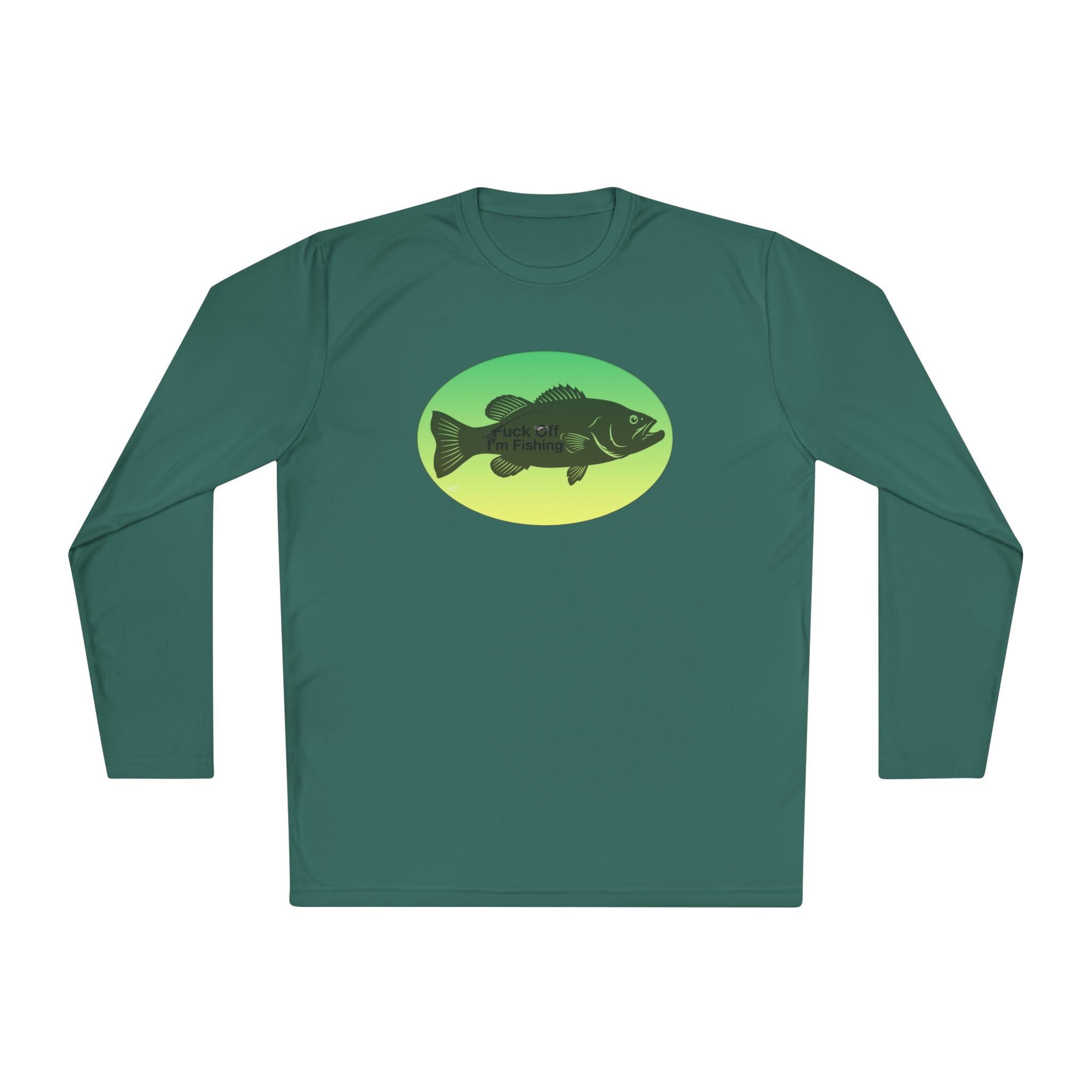 Funny Bass Fishing Shirt Long Sleeve – Fuck Off Unisex Lightweight Long Sleeve Tee