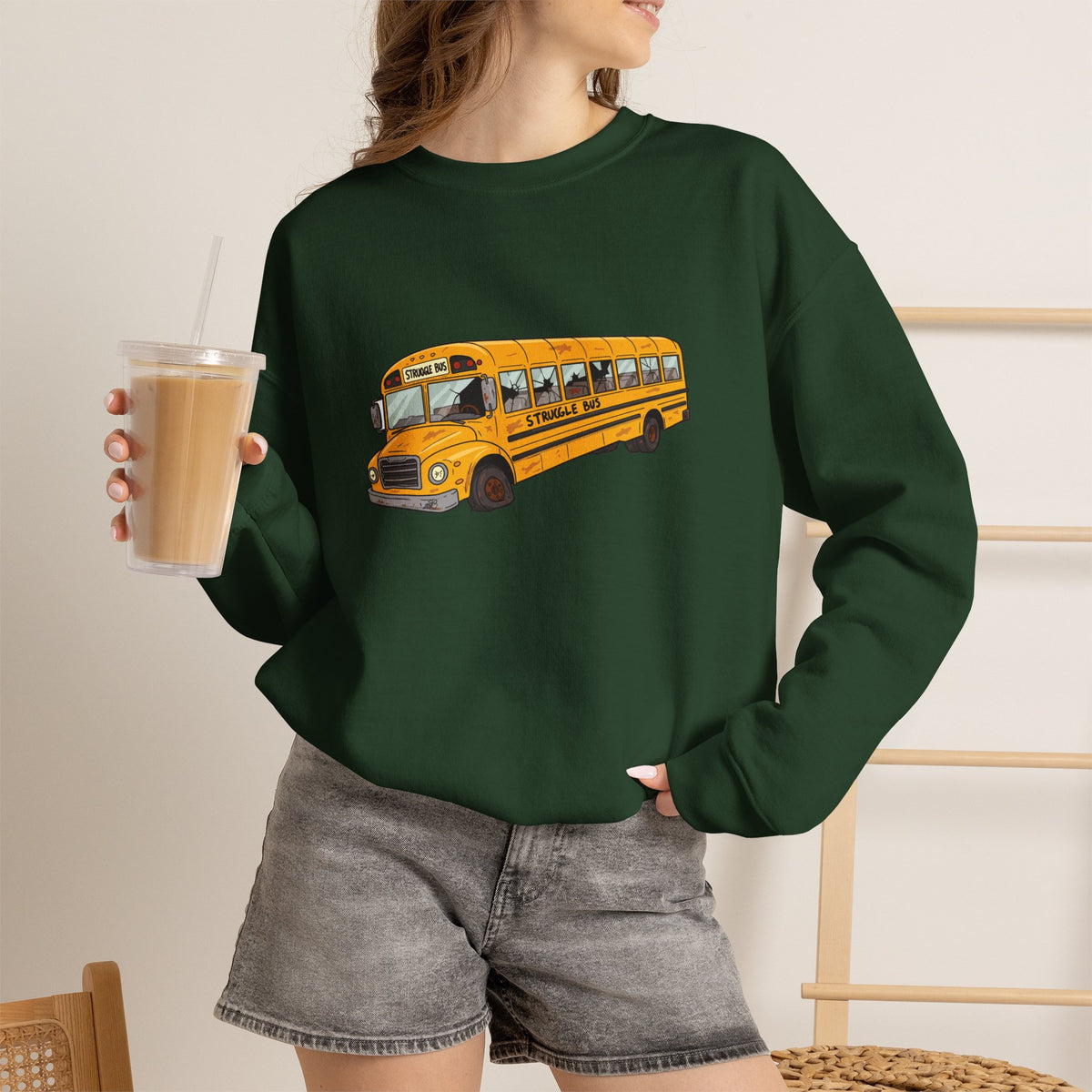 Struggle Bus Crewneck Sweatshirt | Funny Sarcastic Sweatshirt