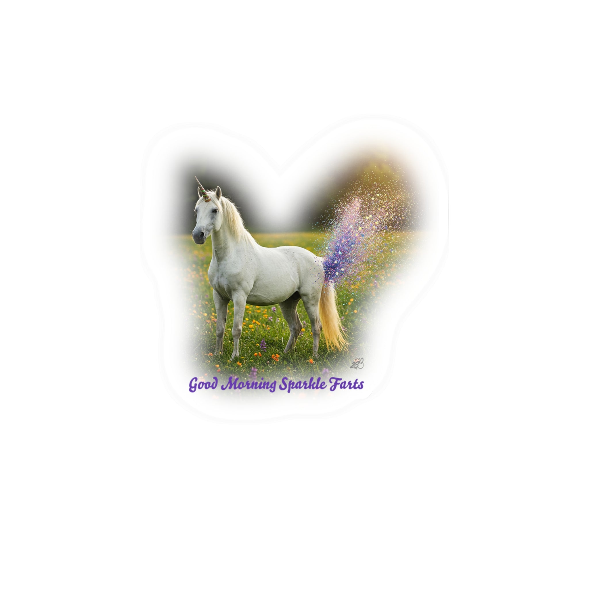Good Morning Sparkle Farts Unicorn Kiss-Cut Vinyl Decal