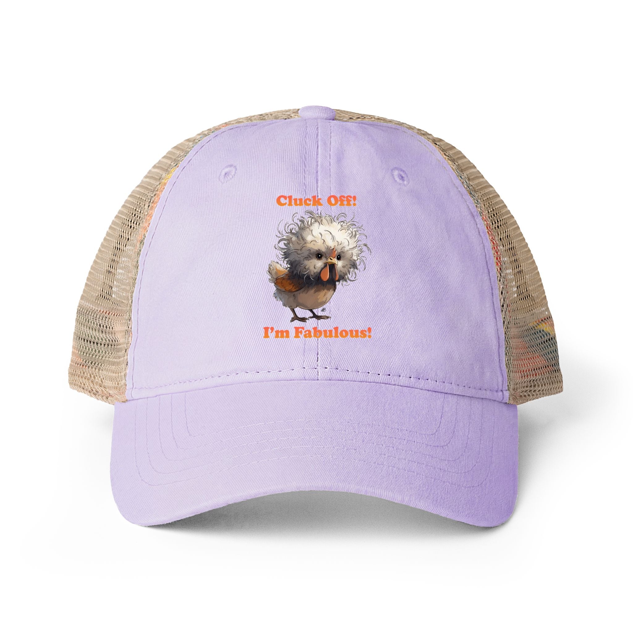 Cluck Off I'm Fabulous Washed Mesh Back Cap