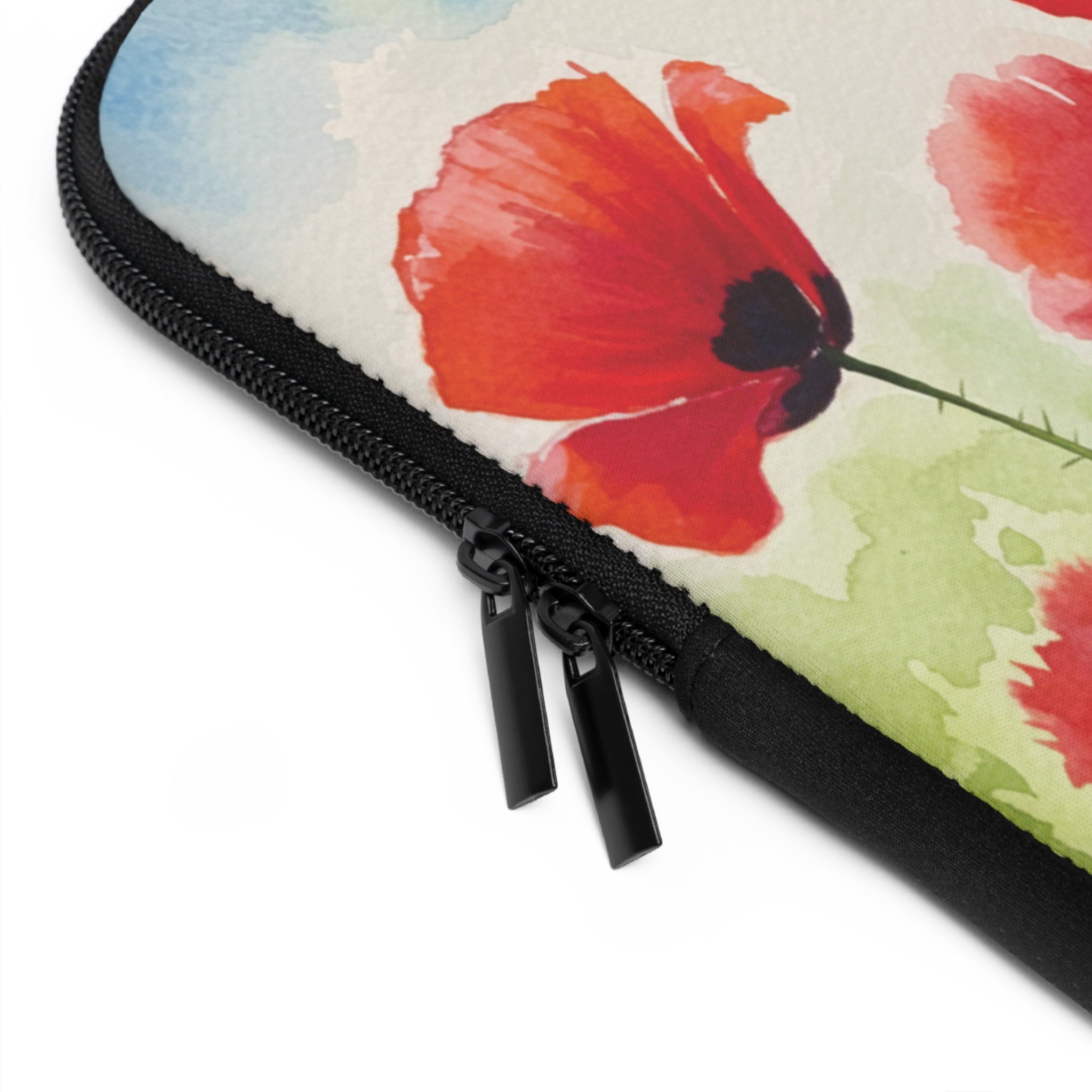 Poppies Laptop Sleeve with Poppy Design - Tech Accessory for Students and Moms