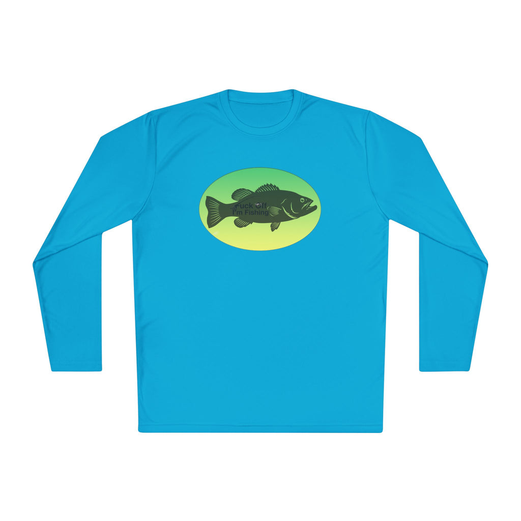 Funny Bass Fishing Shirt Long Sleeve – Fuck Off Unisex Lightweight Long Sleeve Tee